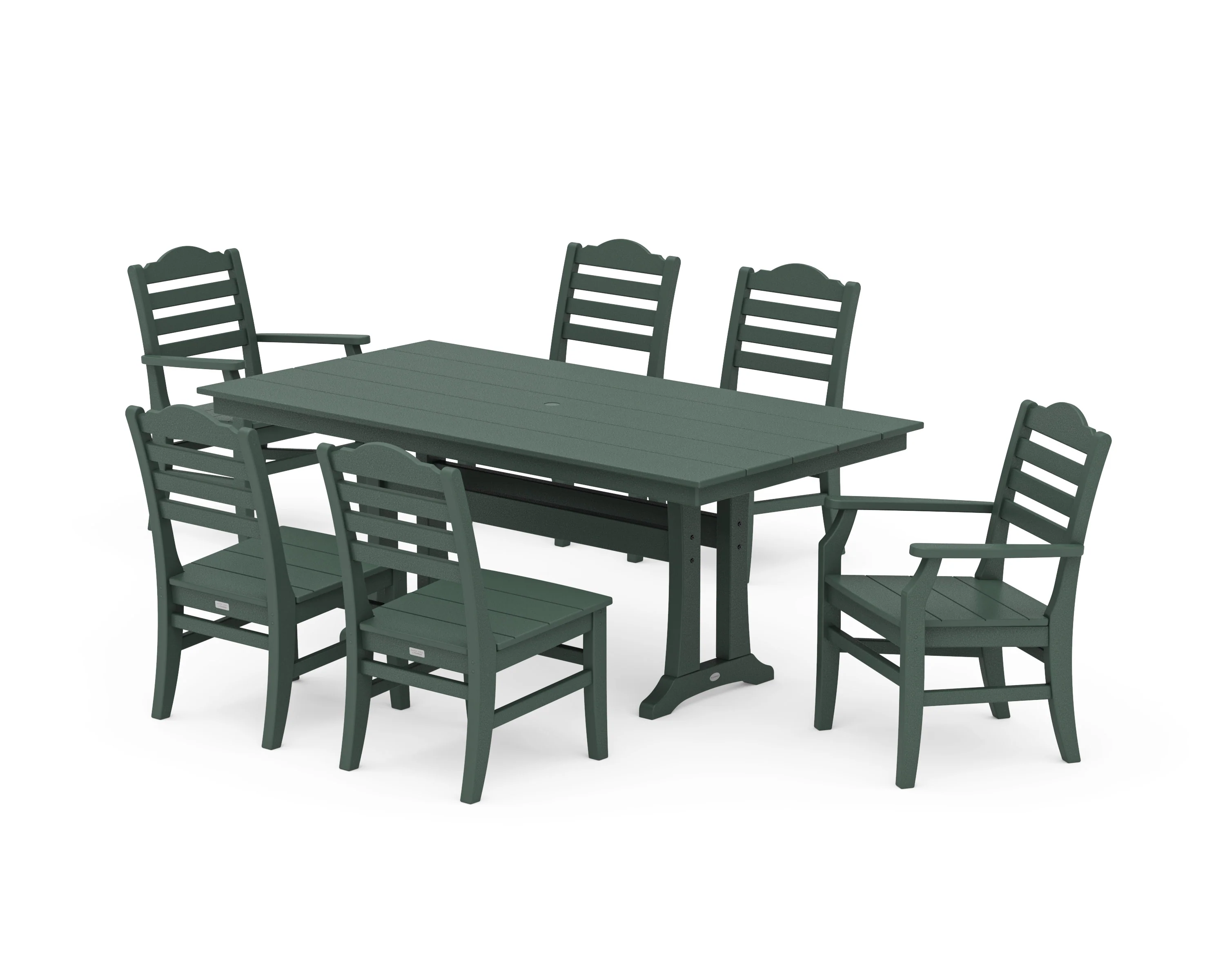 Savannah 7-Piece Farmhouse Dining Set with Trestle Legs - Image 3
