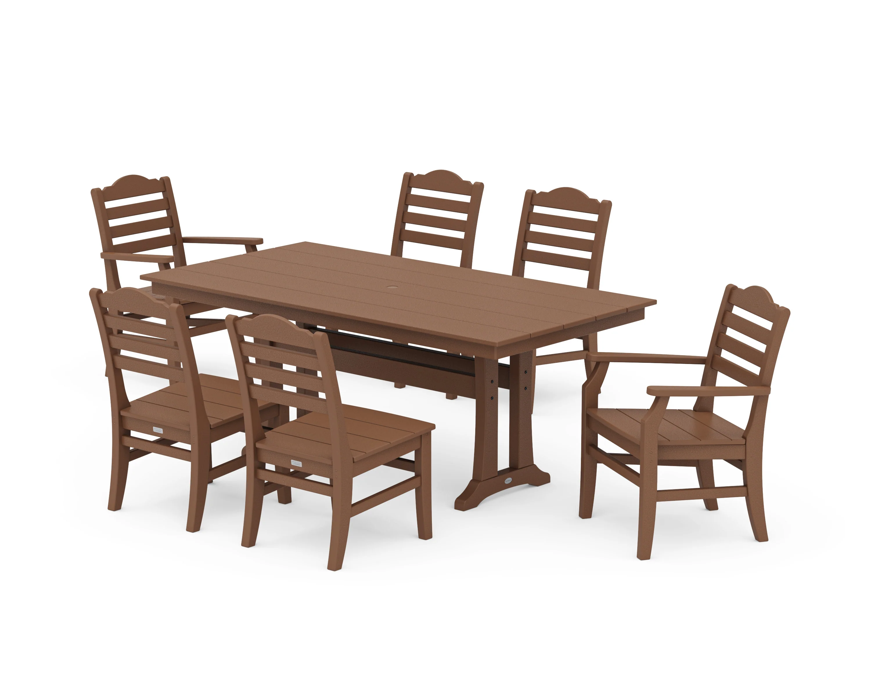 Savannah 7-Piece Farmhouse Dining Set with Trestle Legs - Image 6