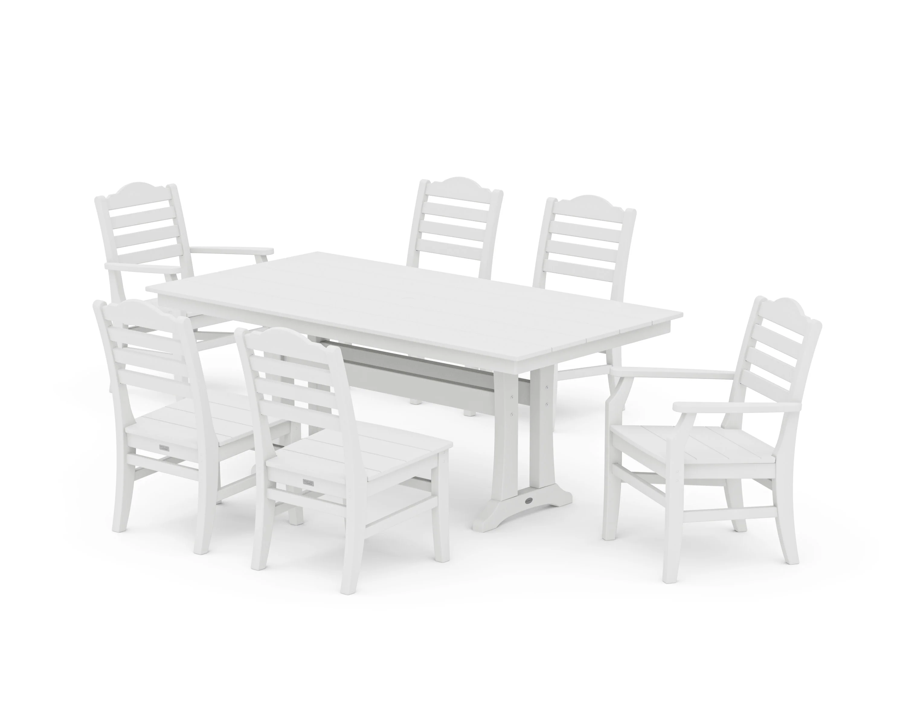 Savannah 7-Piece Farmhouse Dining Set with Trestle Legs - Image 7