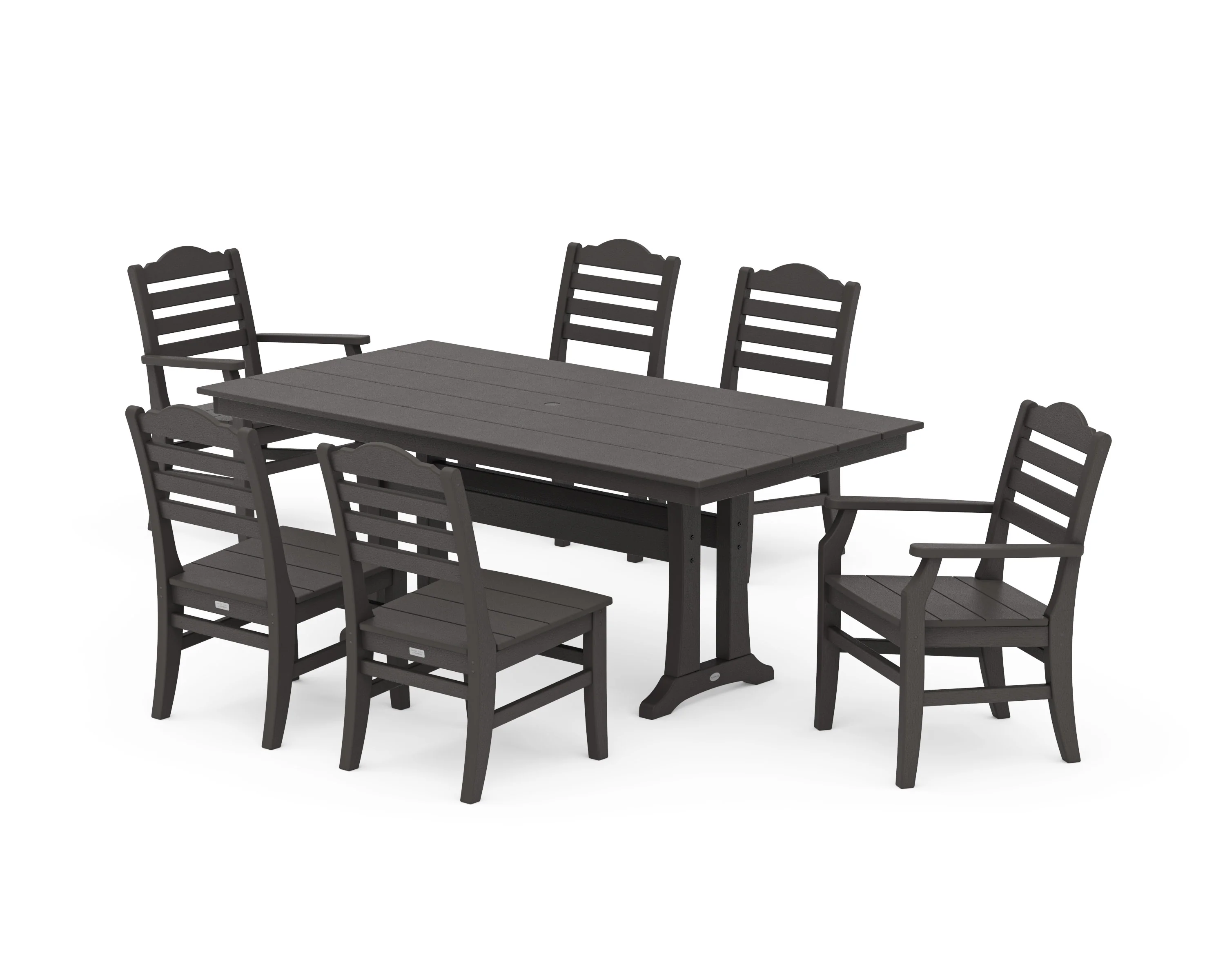Savannah 7-Piece Farmhouse Dining Set with Trestle Legs - Image 8