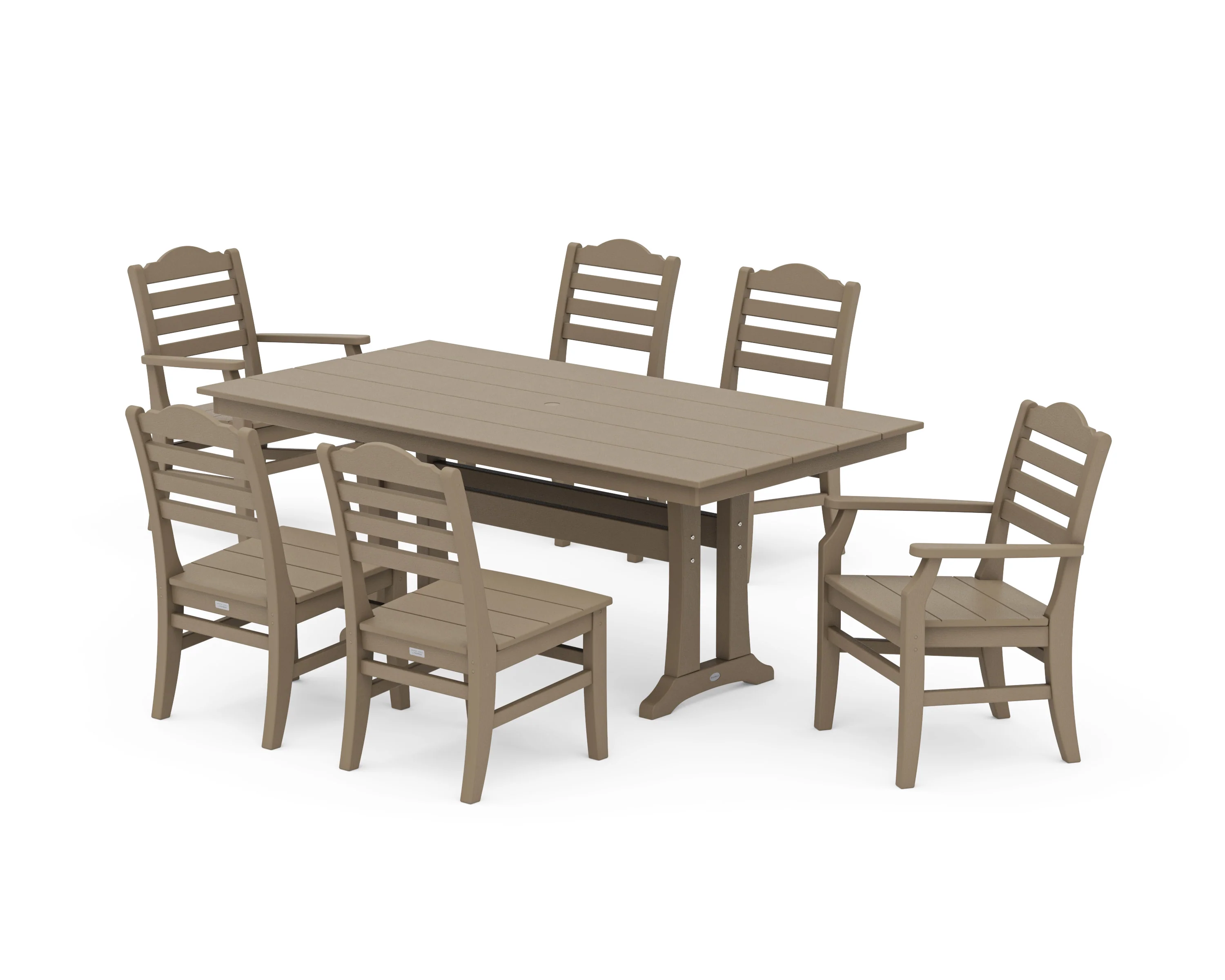 Savannah 7-Piece Farmhouse Dining Set with Trestle Legs - Image 9