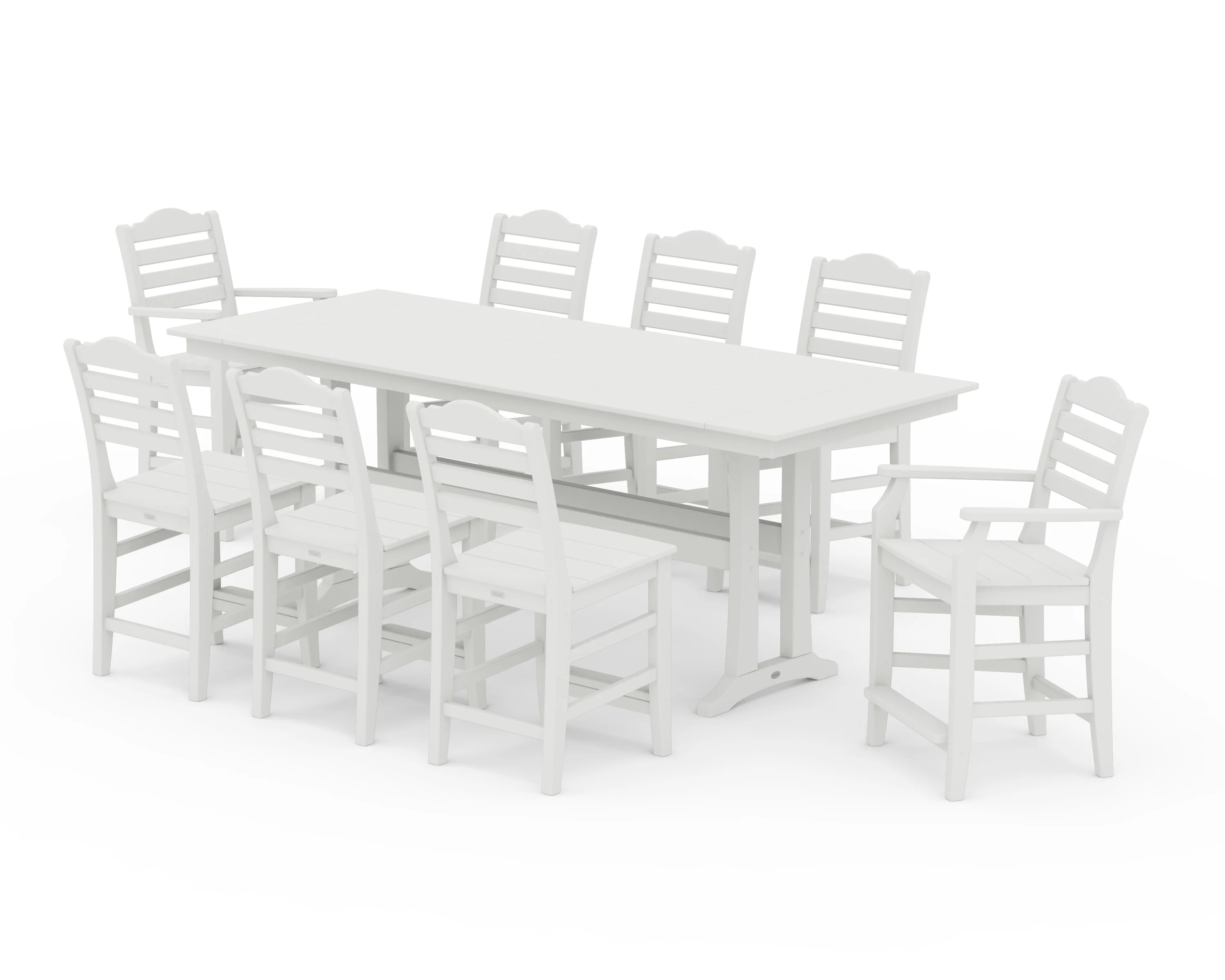 Savannah 9-Piece Farmhouse Counter Set with Trestle Legs - Image 10