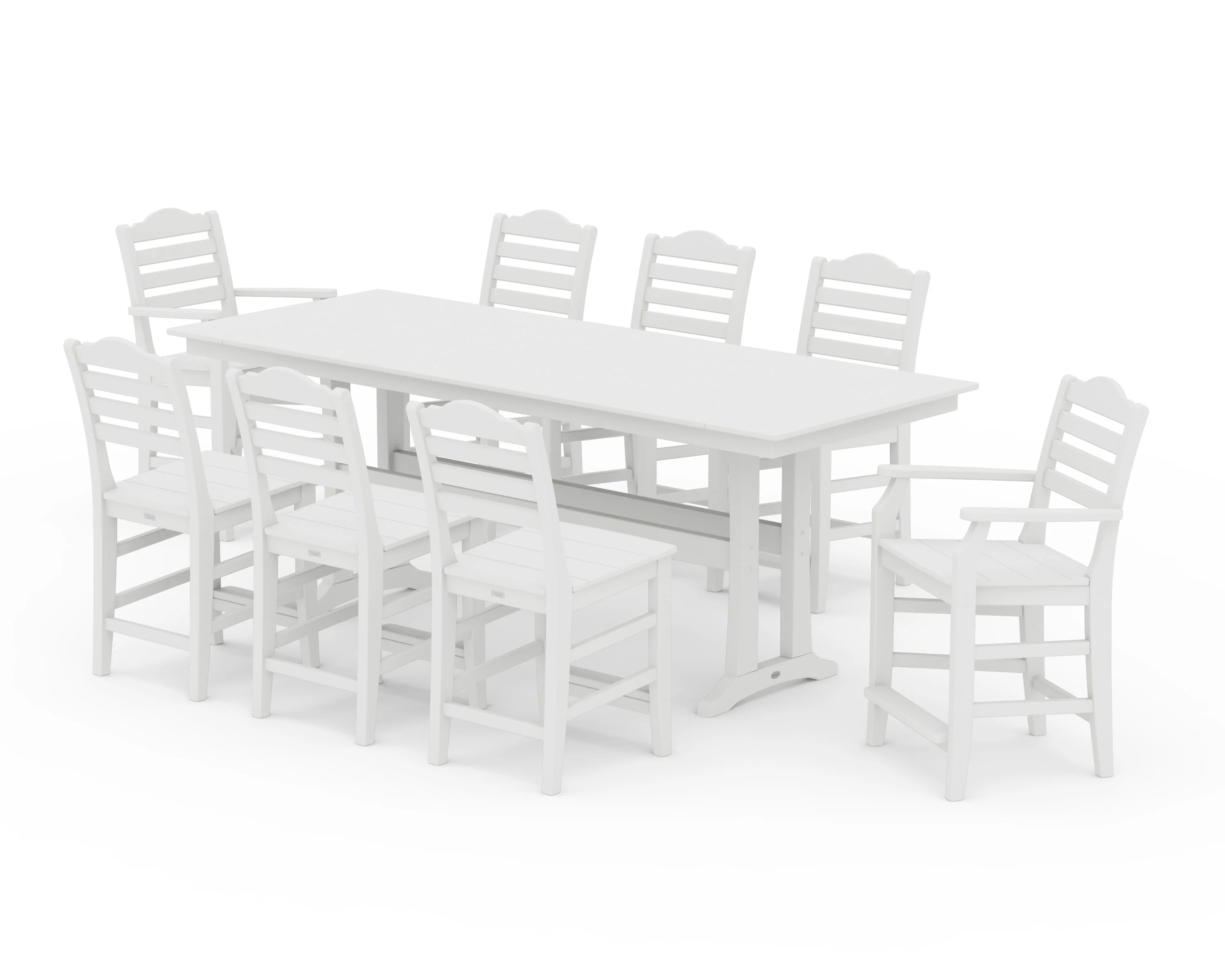 Savannah 9-Piece Farmhouse Counter Set with Trestle Legs - Image 7