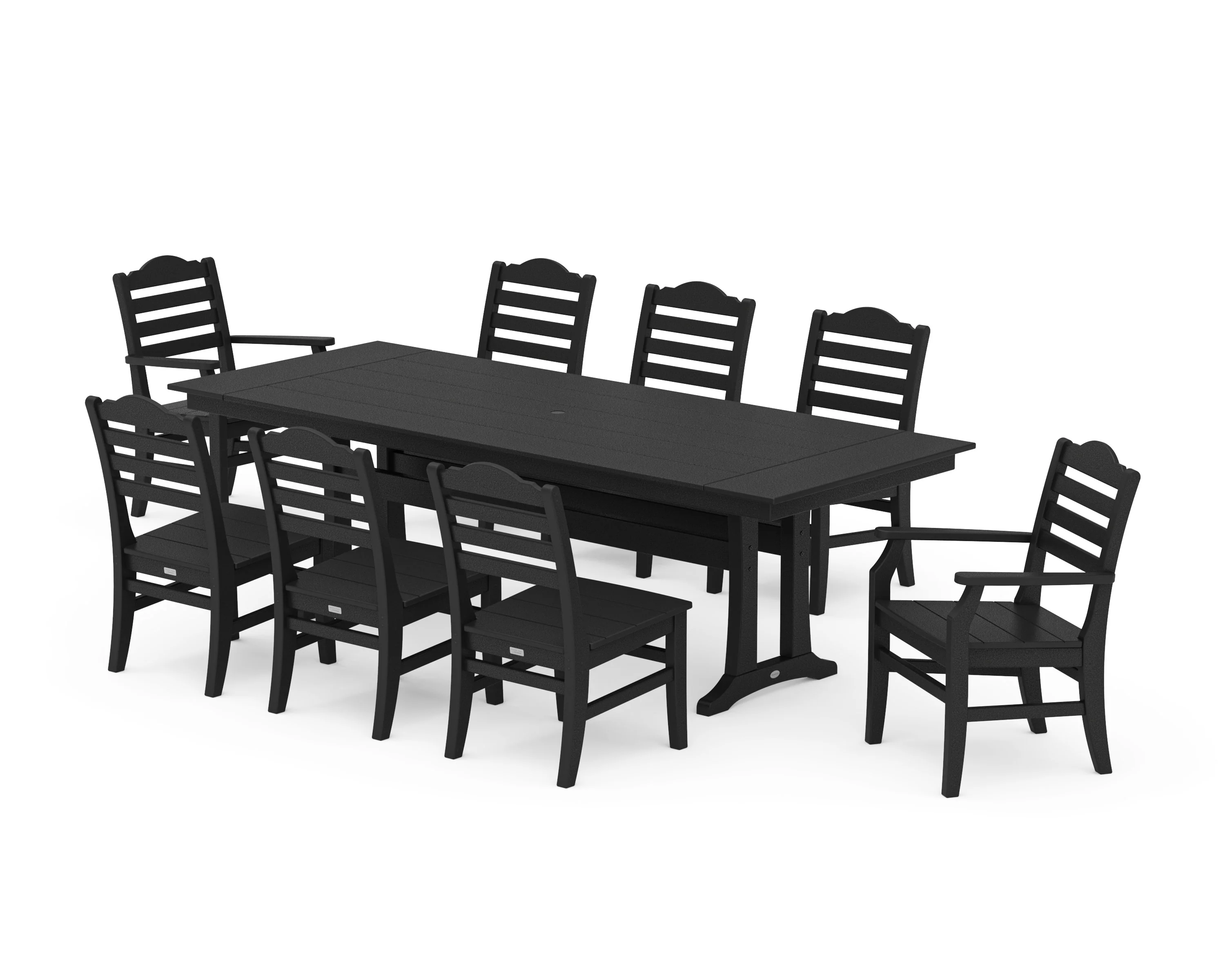 Savannah 9-Piece Farmhouse Dining Set with Trestle Legs - Image 2