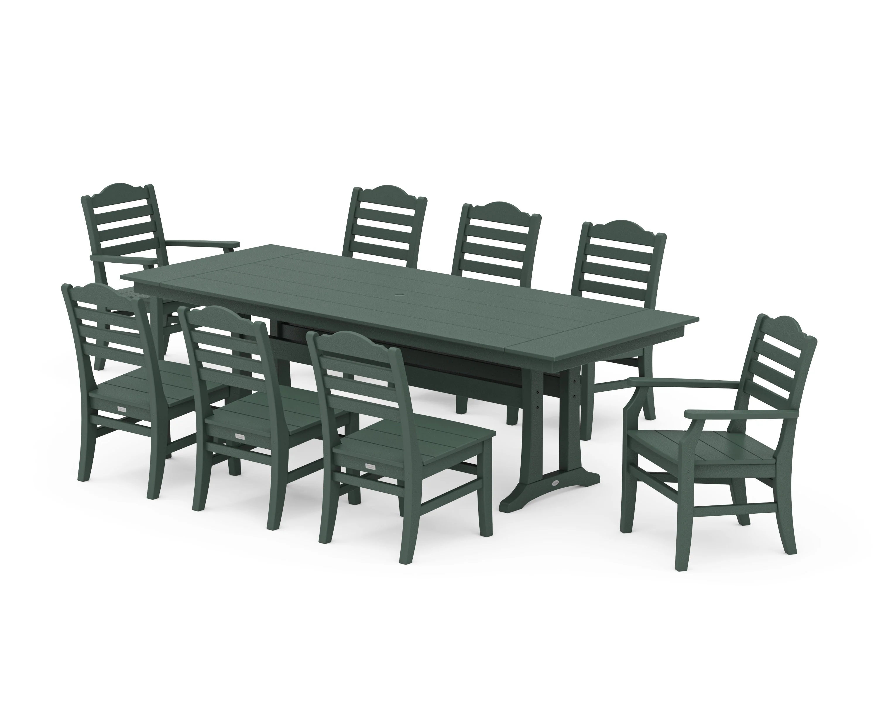 Savannah 9-Piece Farmhouse Dining Set with Trestle Legs - Image 3
