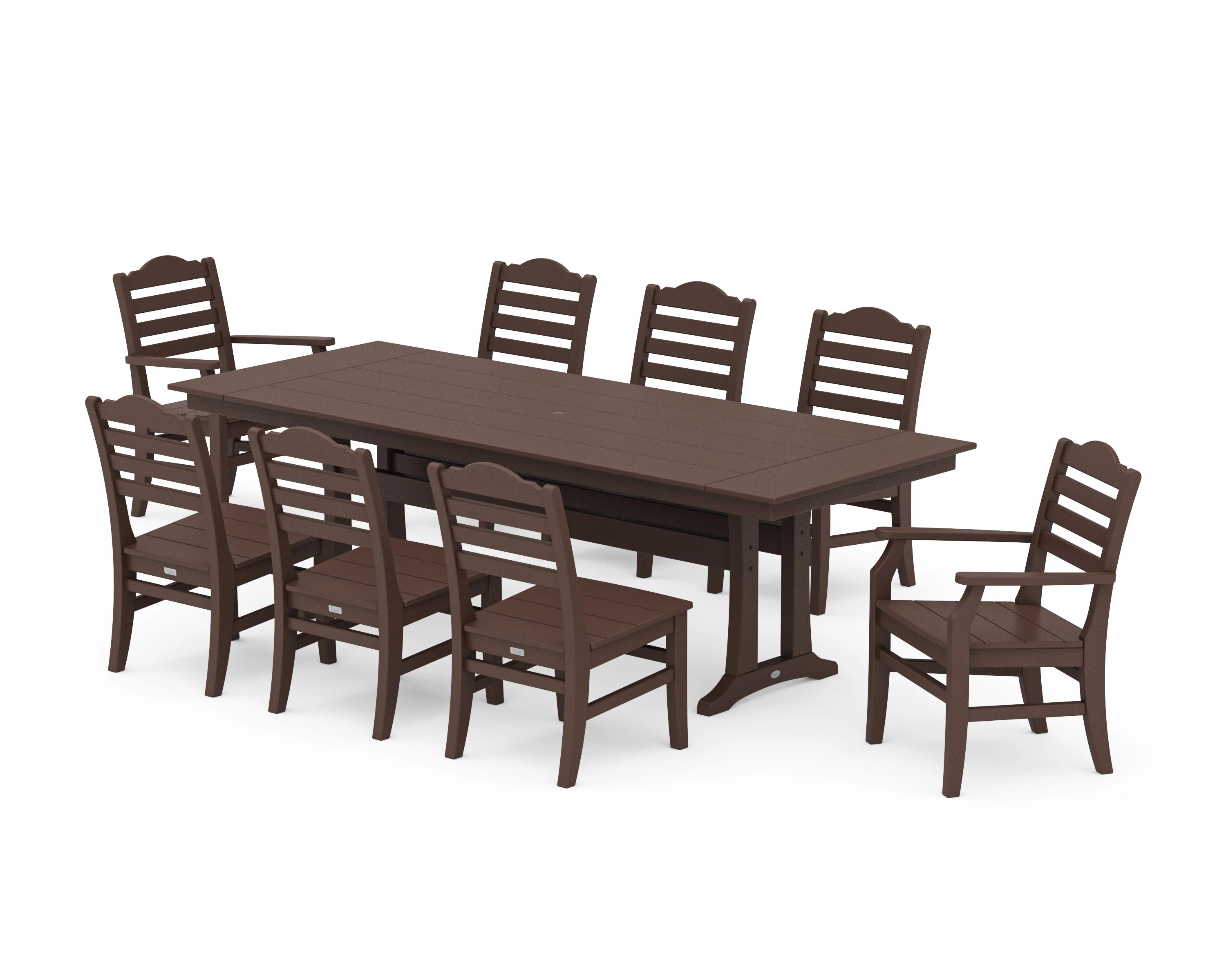 Savannah 9-Piece Farmhouse Dining Set with Trestle Legs - Image 4