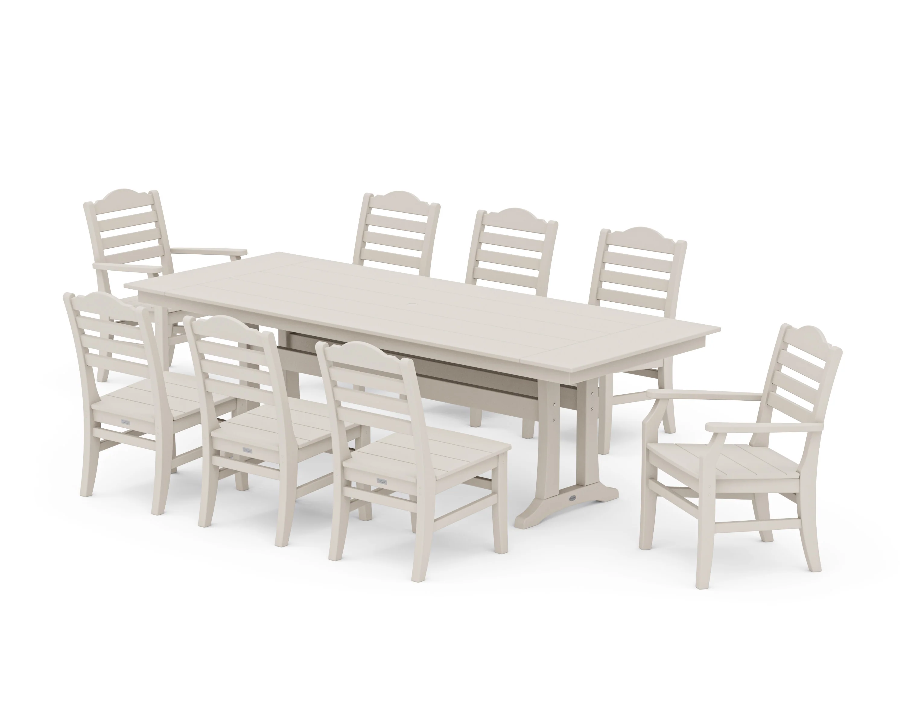 Savannah 9-Piece Farmhouse Dining Set with Trestle Legs - Image 5