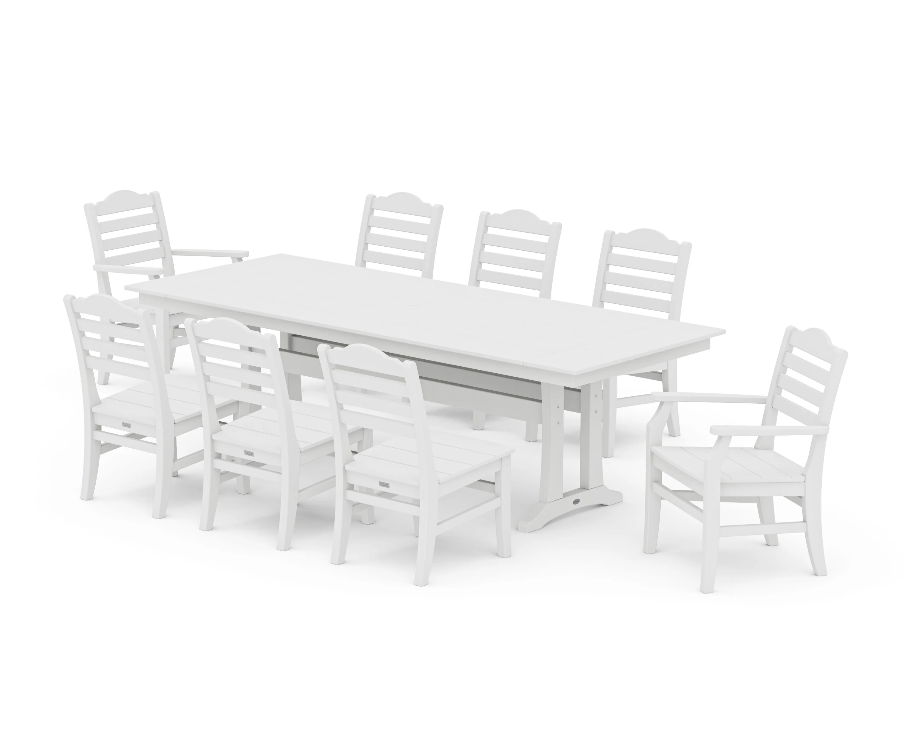 Savannah 9-Piece Farmhouse Dining Set with Trestle Legs - Image 7