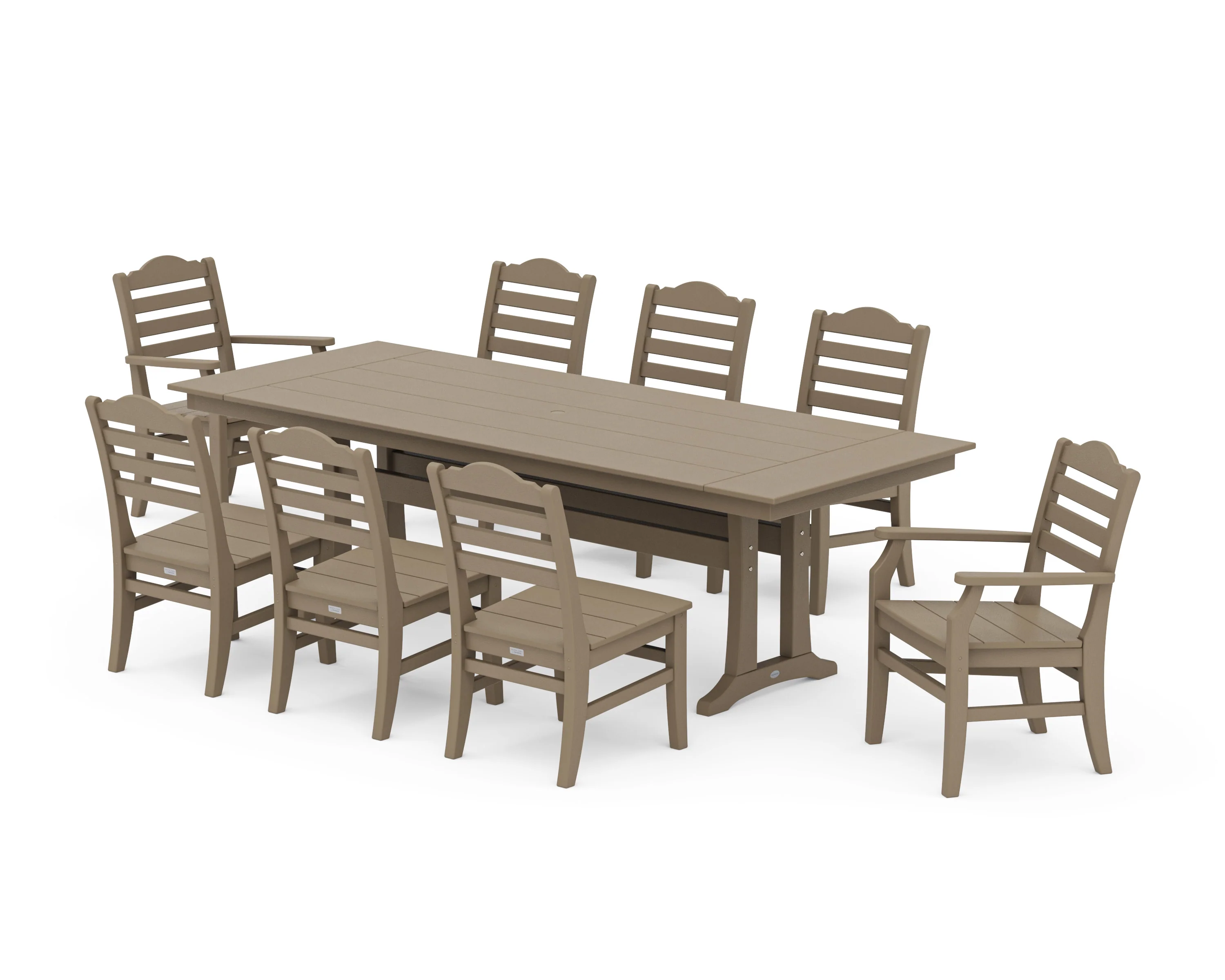 Savannah 9-Piece Farmhouse Dining Set with Trestle Legs - Image 9