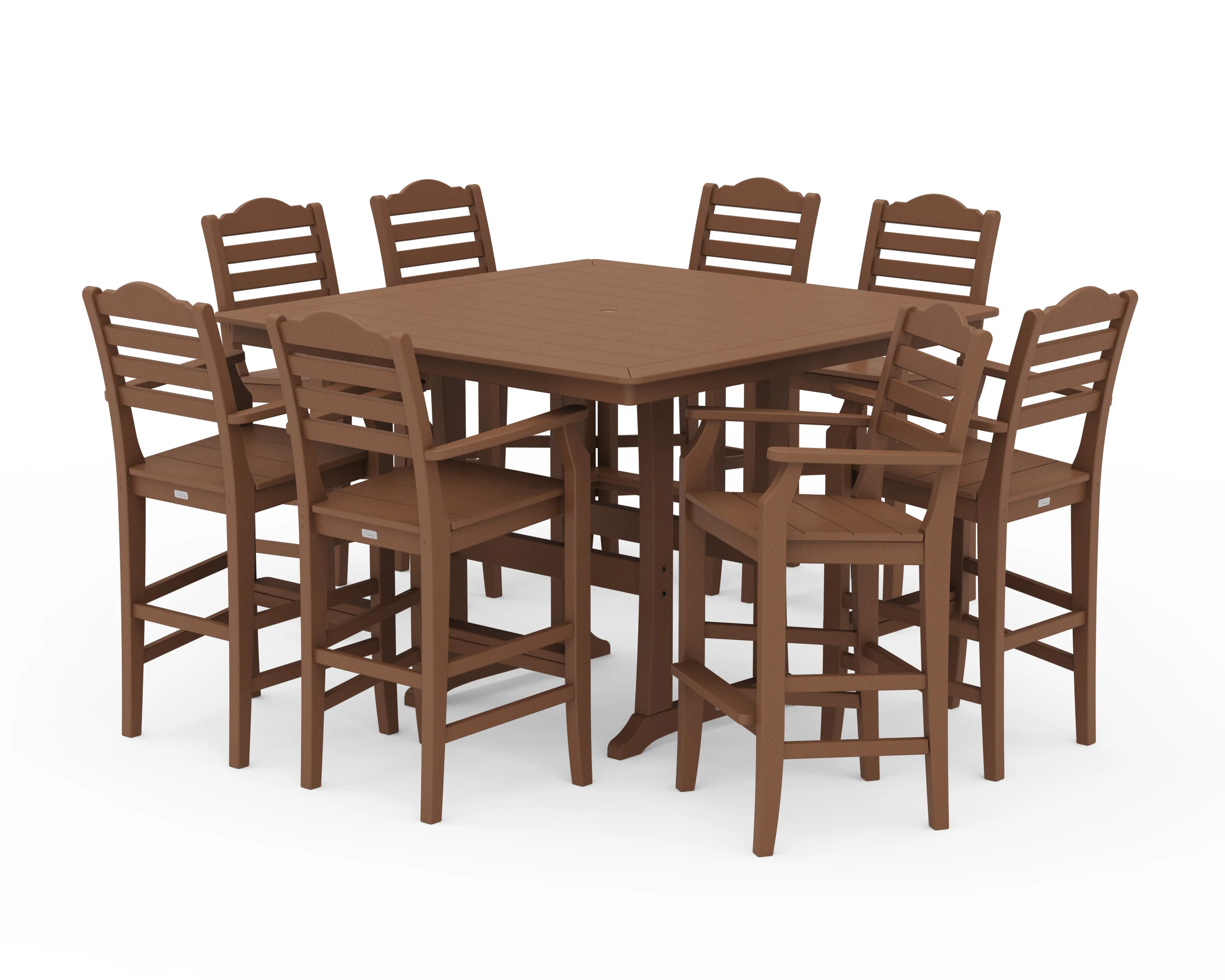 Savannah 9-Piece Square Bar Set with Trestle Legs - Image 6