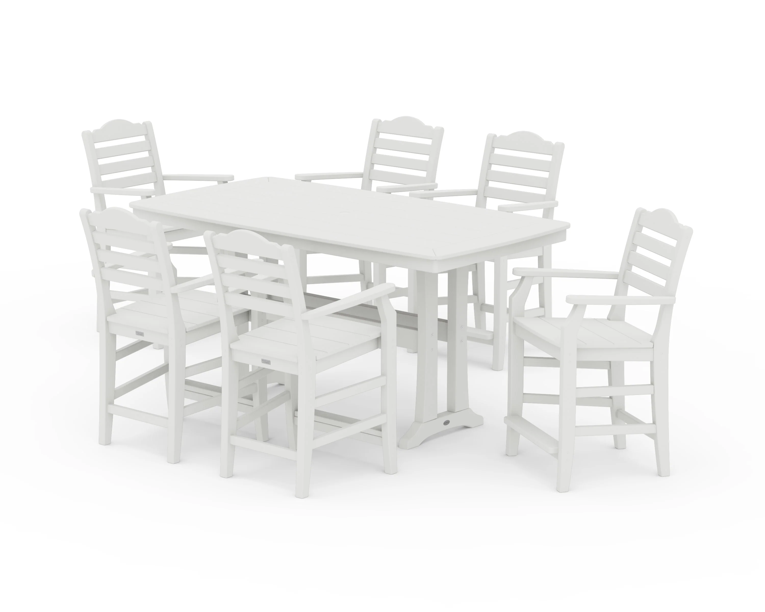 Savannah Arm Chair 7-Piece Counter Set with Trestle Legs - Image 10