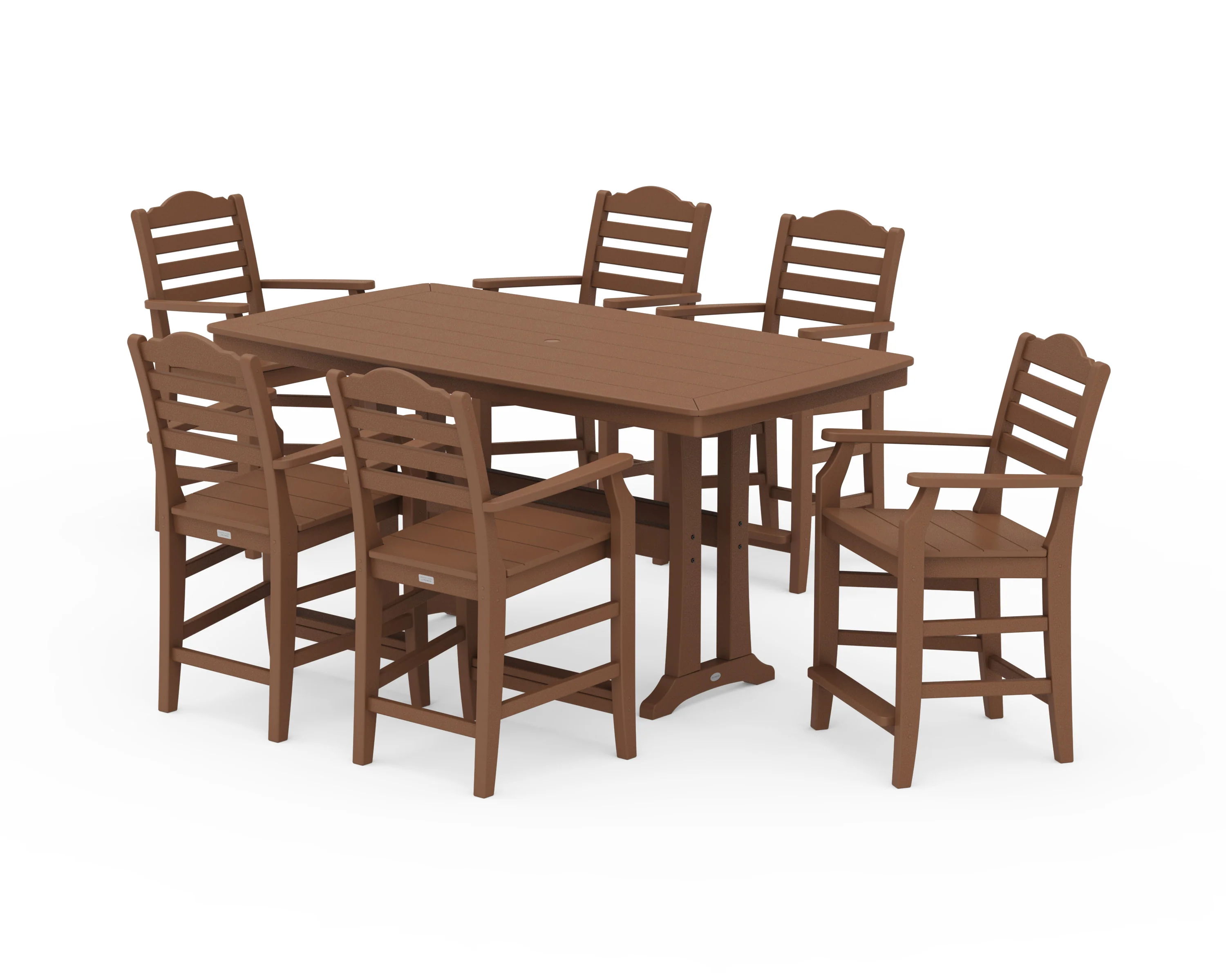 Savannah Arm Chair 7-Piece Counter Set with Trestle Legs - Image 6