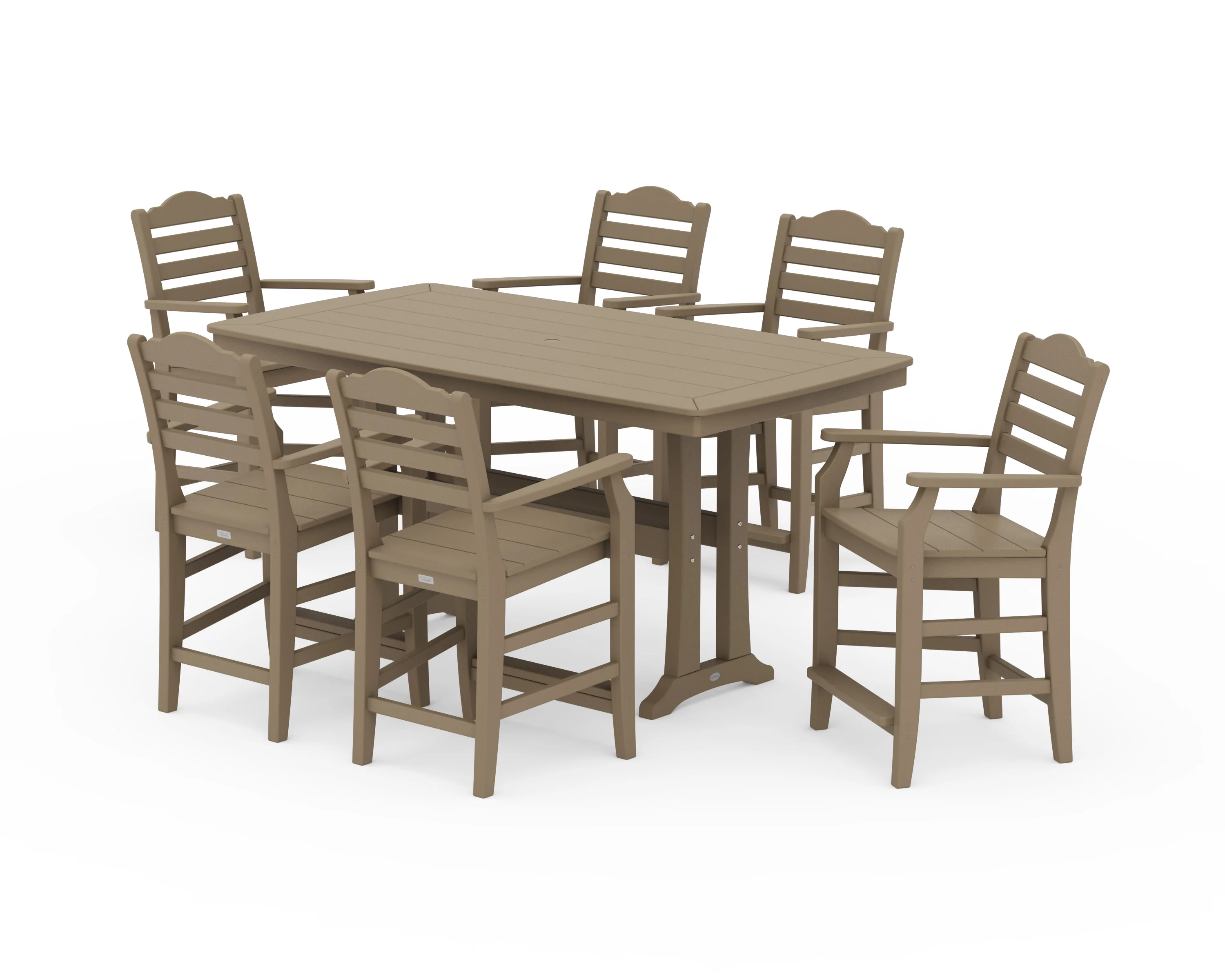 Savannah Arm Chair 7-Piece Counter Set with Trestle Legs - Image 9