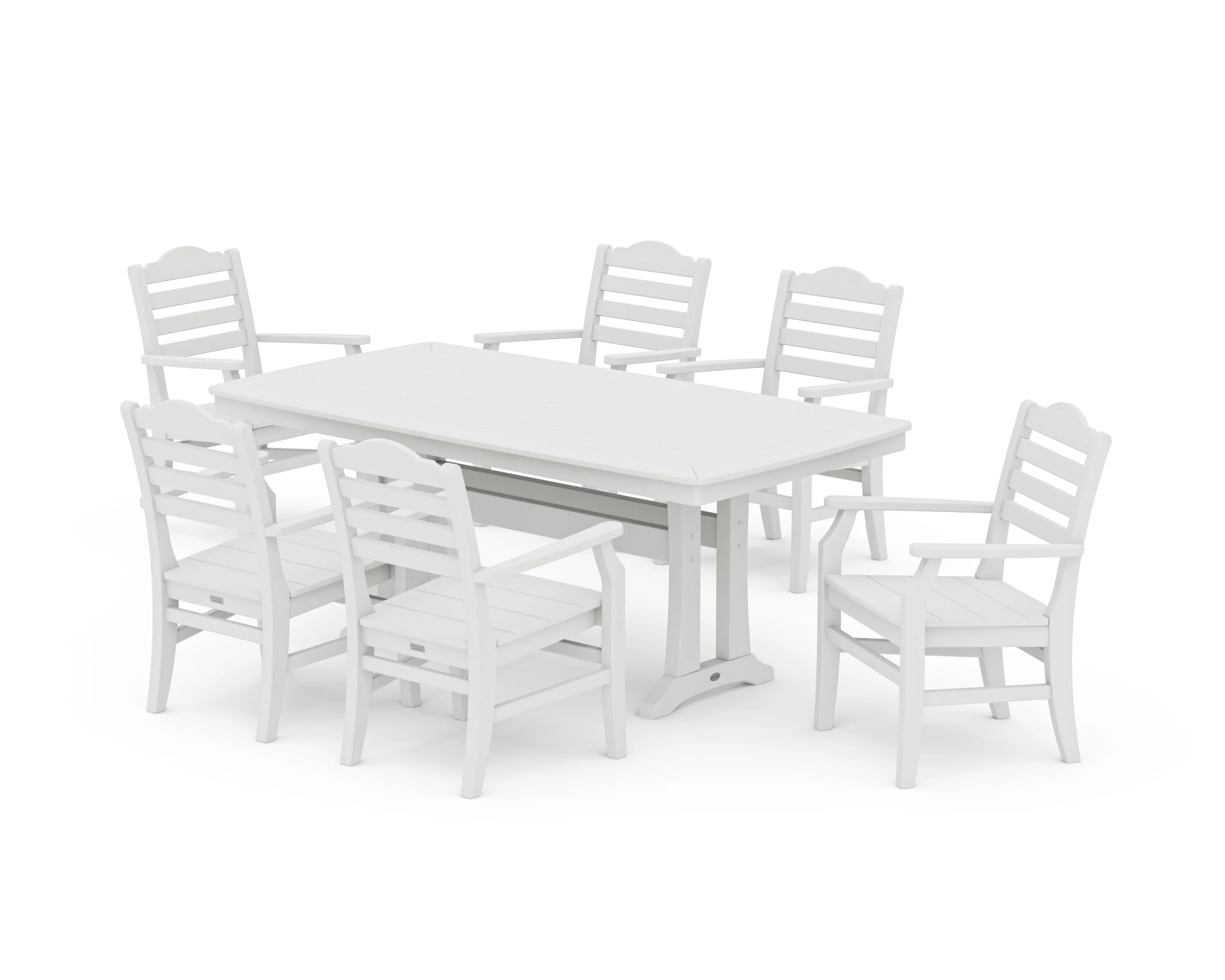 Savannah Arm Chair 7-Piece Dining Set with Trestle Legs - Image 10