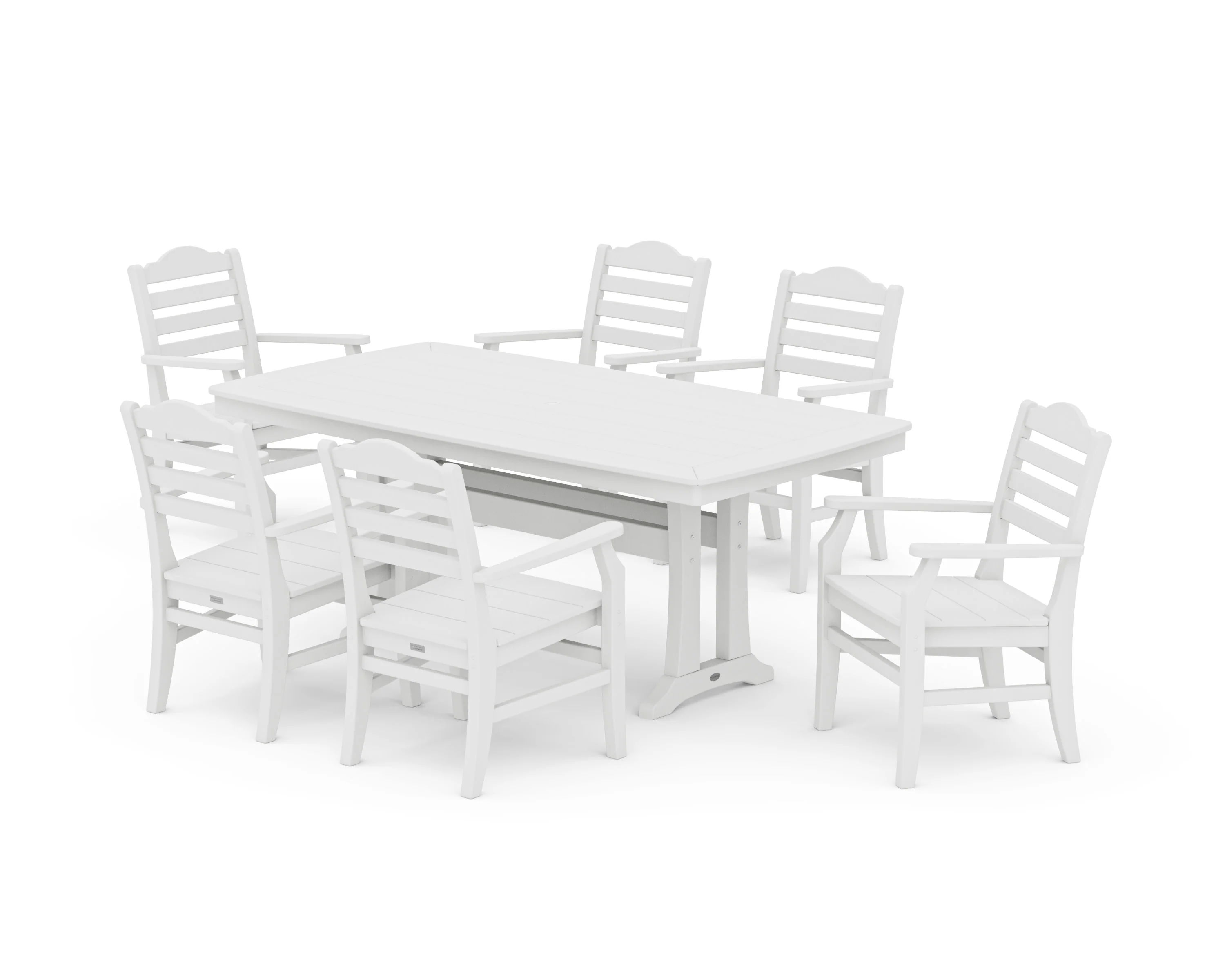 Savannah Arm Chair 7-Piece Dining Set with Trestle Legs - Image 7
