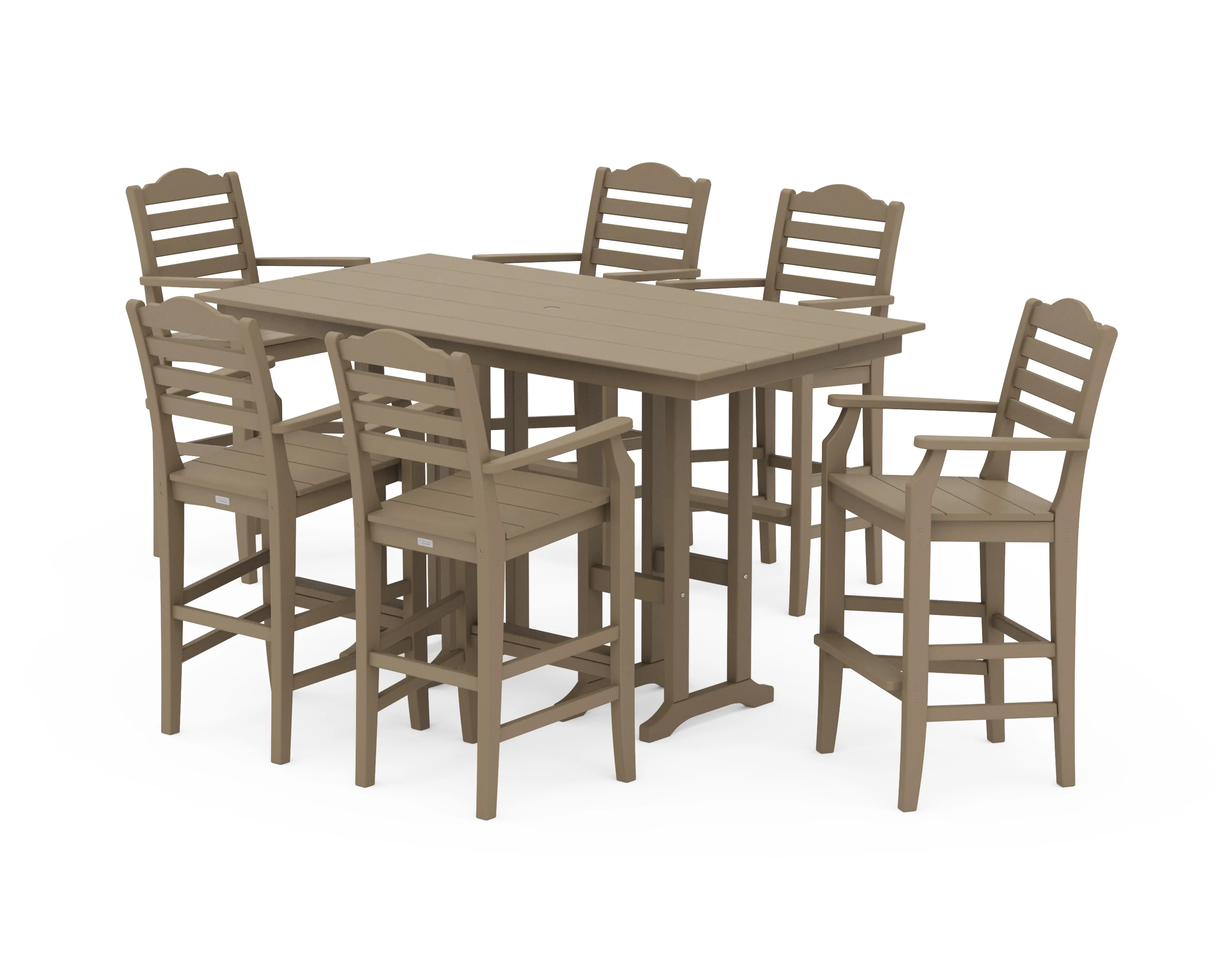 Savannah Arm Chair 7-Piece Farmhouse Bar Set - Image 9