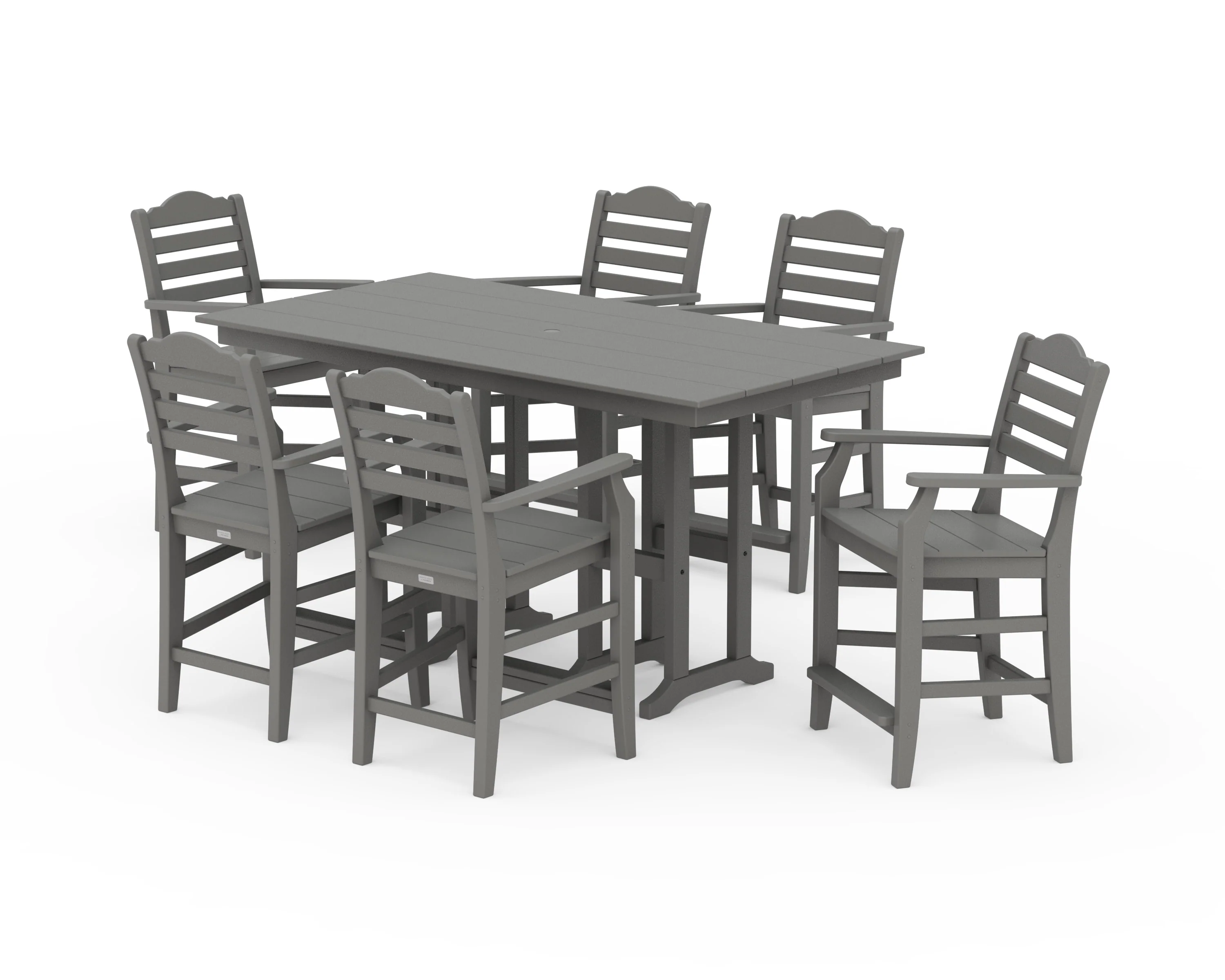 Savannah Arm Chair 7-Piece Farmhouse Counter Set