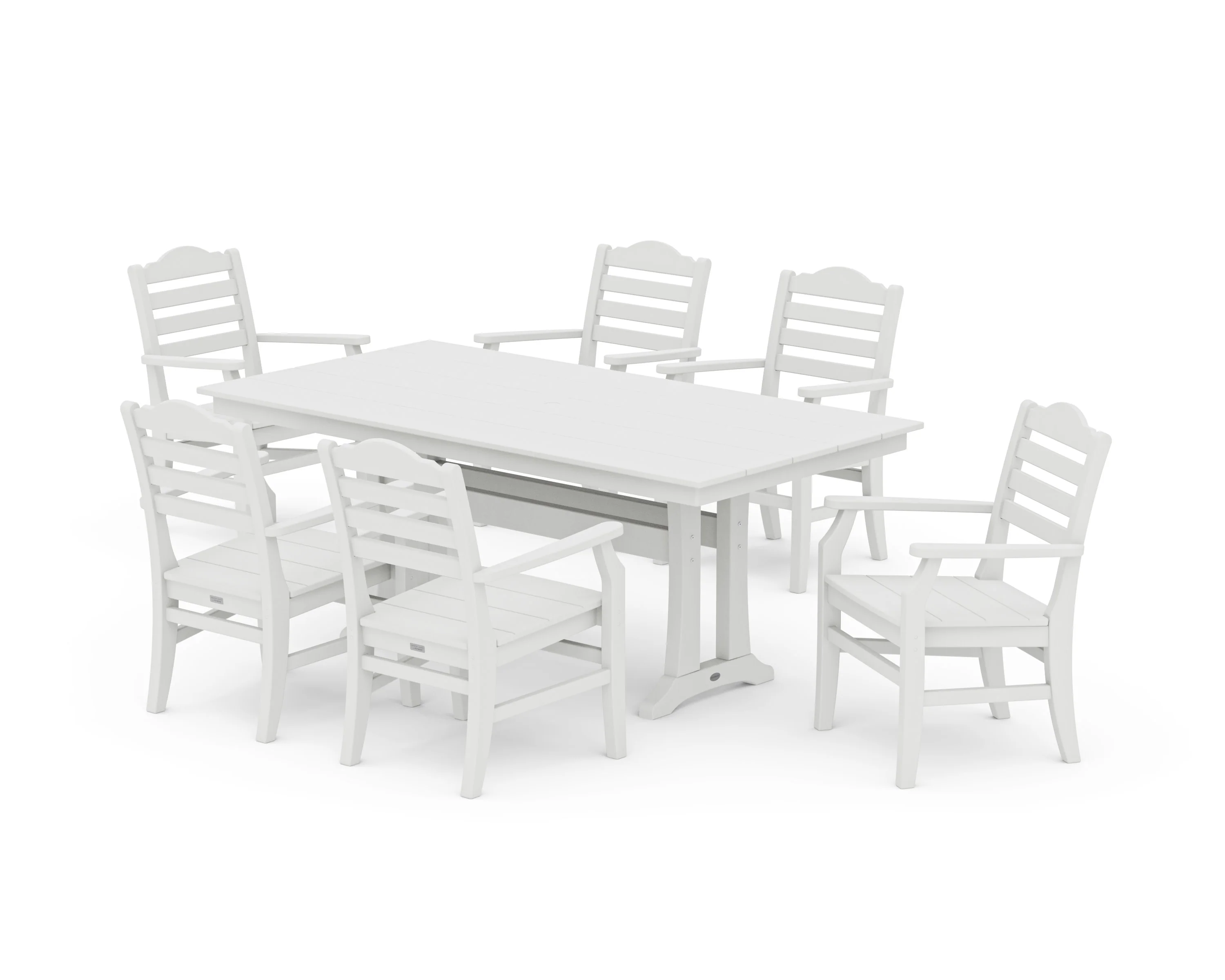 Savannah Arm Chair 7-Piece Farmhouse Dining Set with Trestle Legs - Image 10
