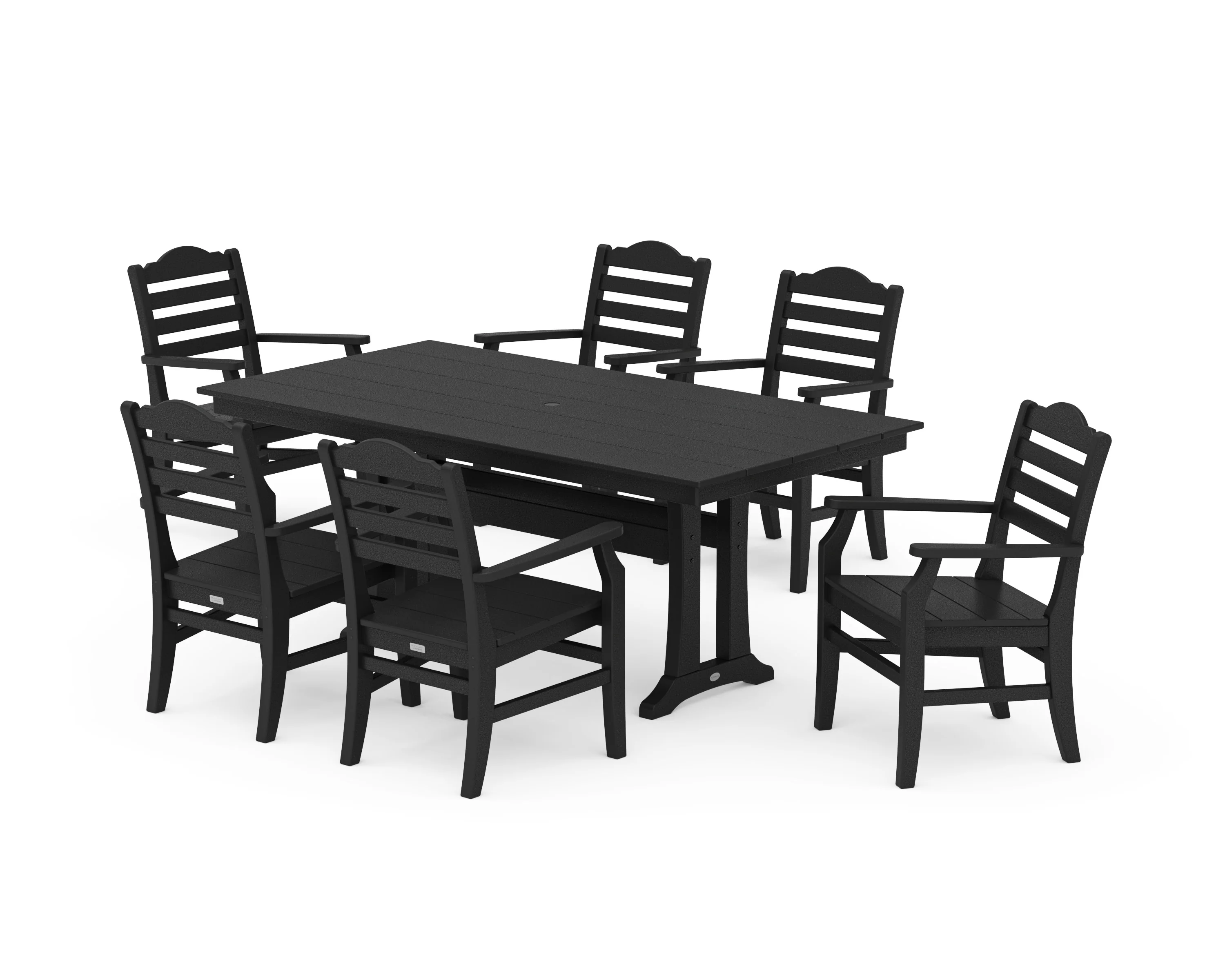 Savannah Arm Chair 7-Piece Farmhouse Dining Set with Trestle Legs - Image 2