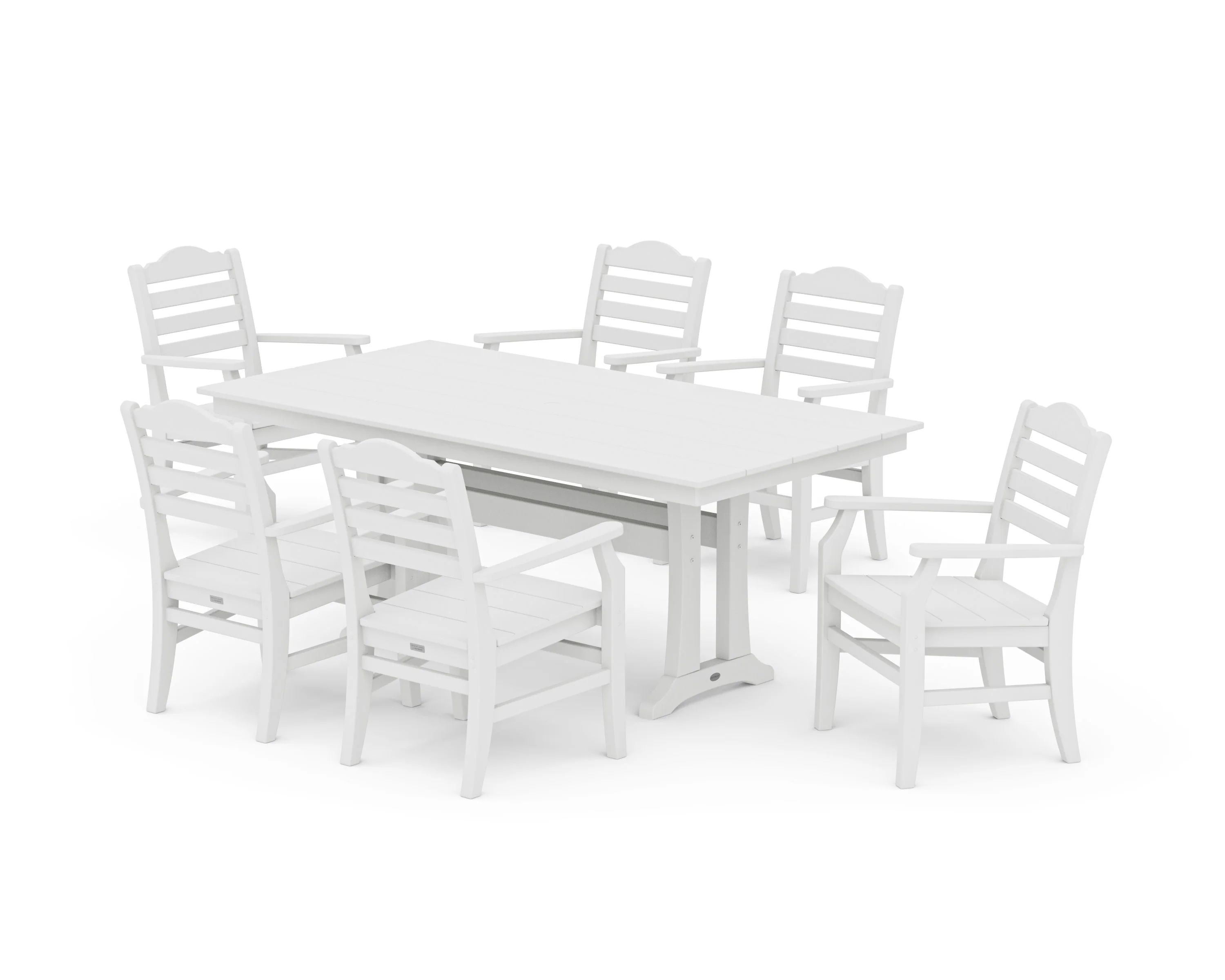 Savannah Arm Chair 7-Piece Farmhouse Dining Set with Trestle Legs - Image 7