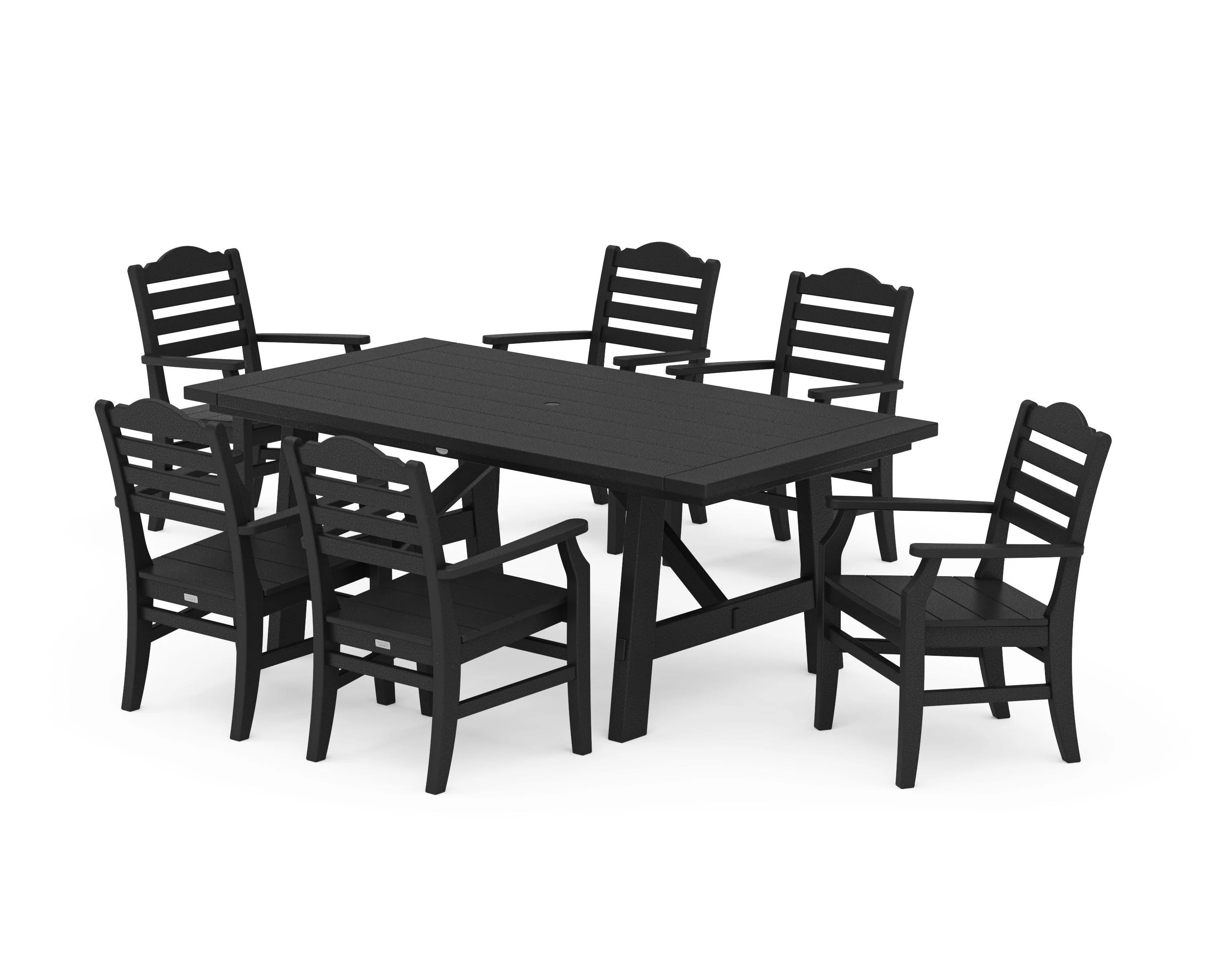 Savannah Arm Chair 7-Piece Rustic Farmhouse Dining Set - Image 2
