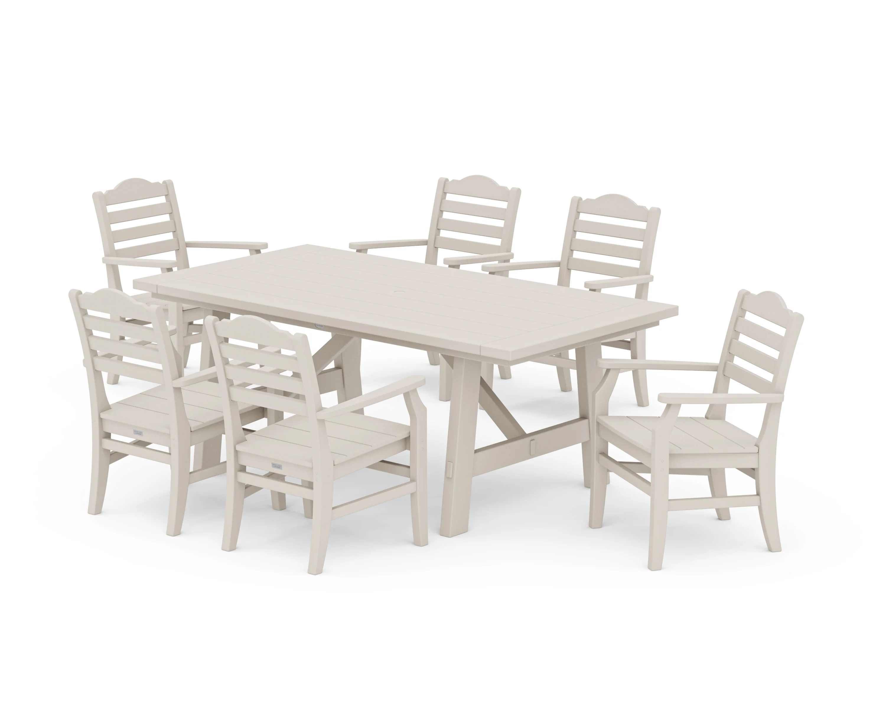 Savannah Arm Chair 7-Piece Rustic Farmhouse Dining Set - Image 5