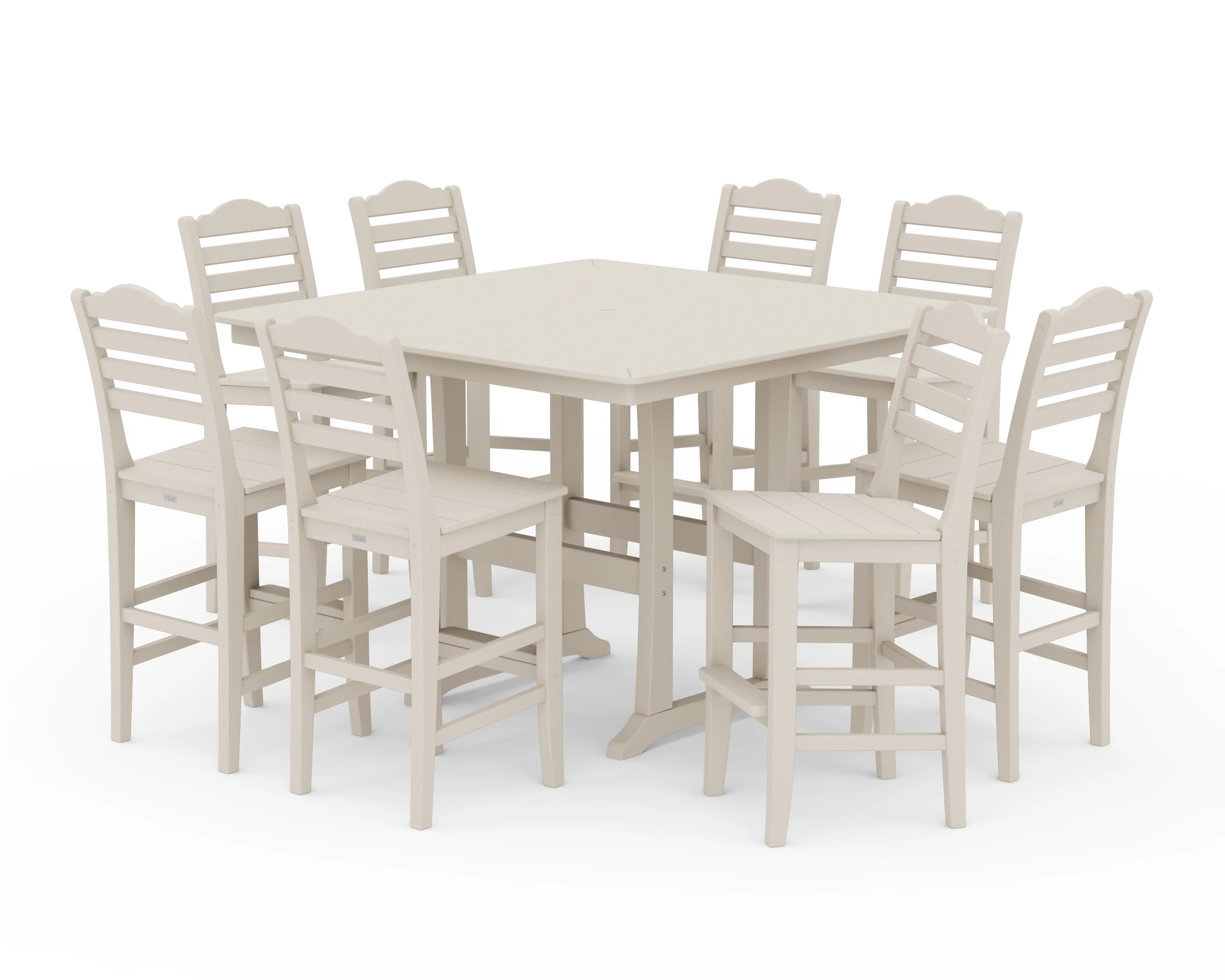 Savannah Side Chair 9-Piece Square Bar Set with Trestle Legs - Image 5
