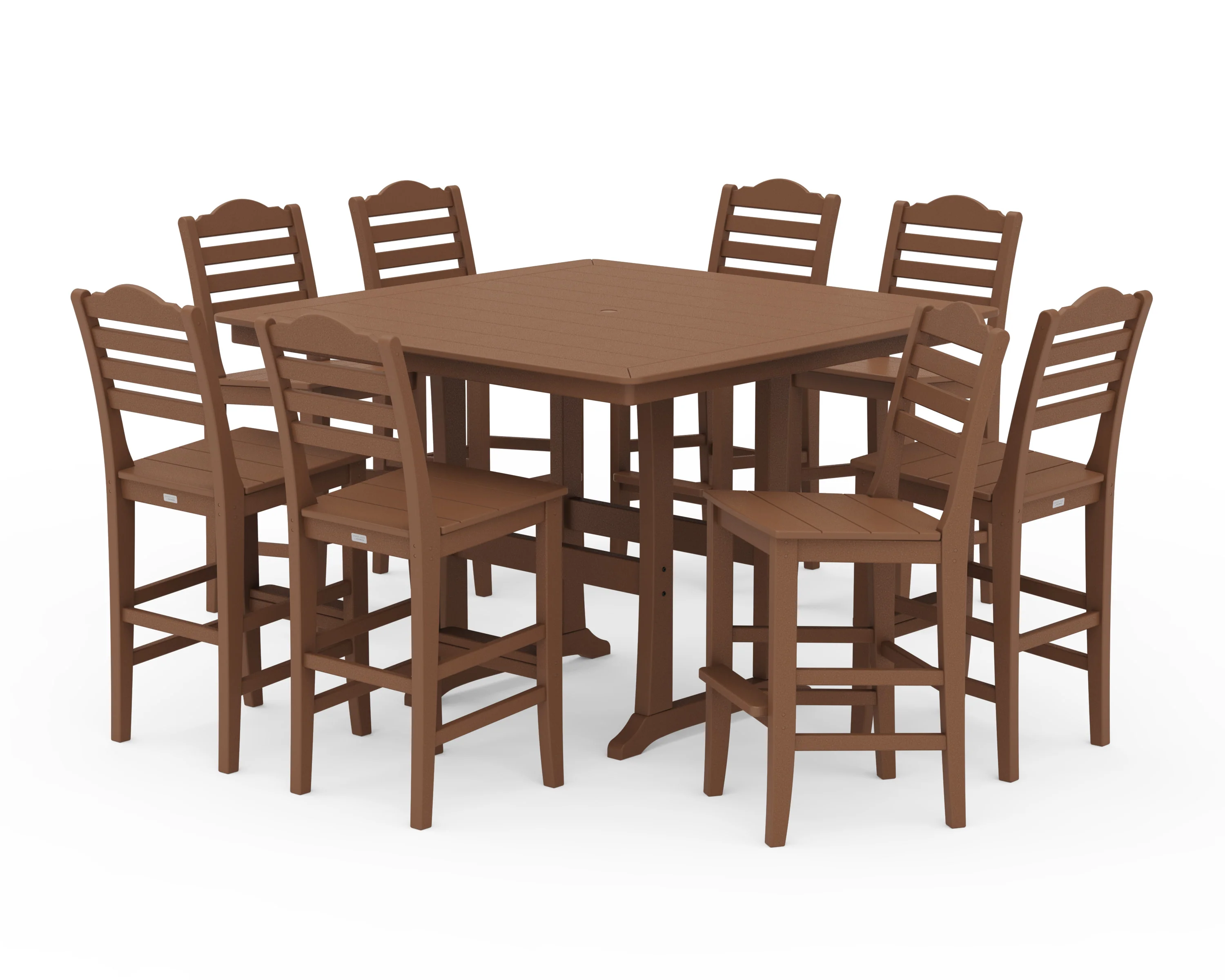 Savannah Side Chair 9-Piece Square Bar Set with Trestle Legs - Image 6