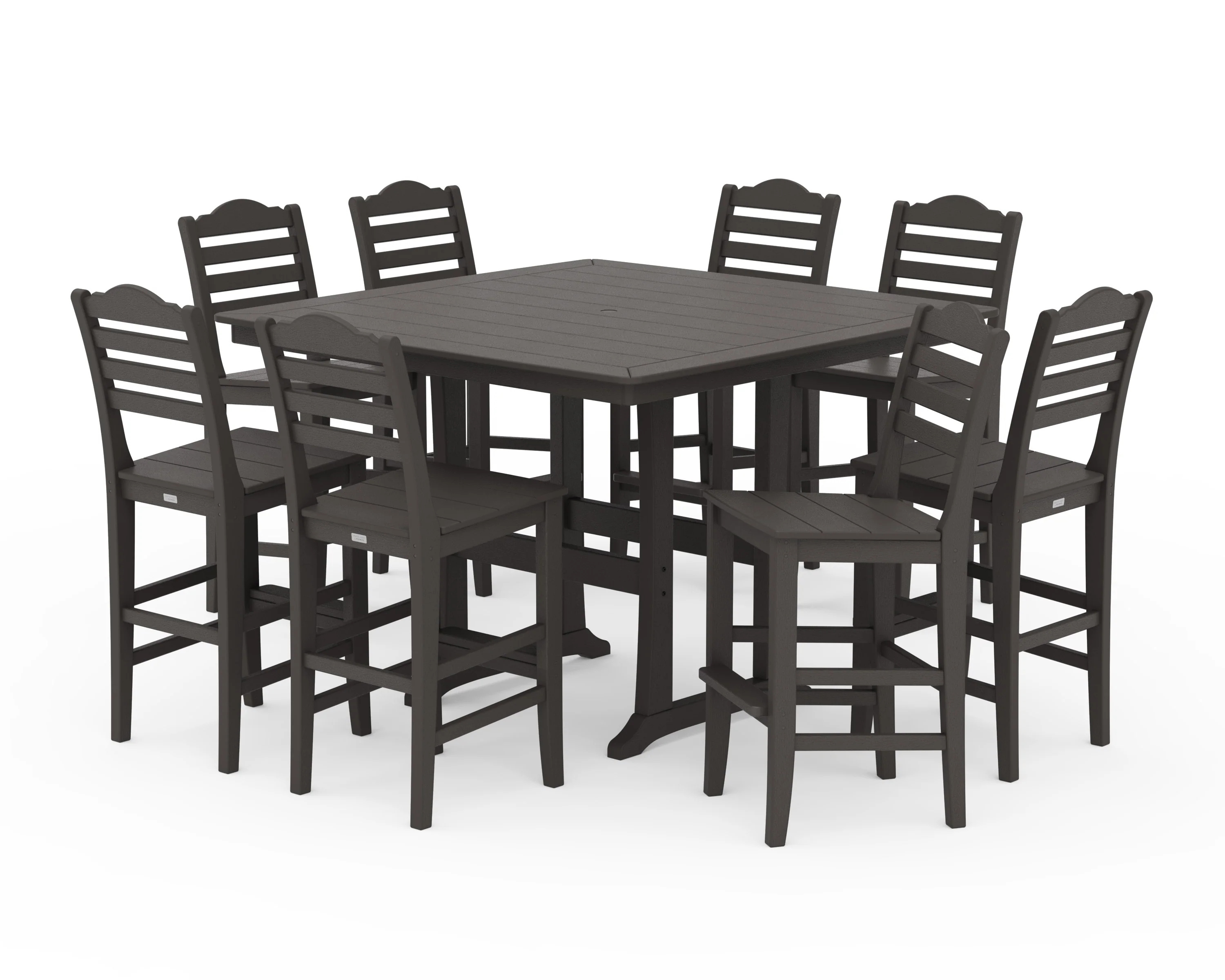 Savannah Side Chair 9-Piece Square Bar Set with Trestle Legs - Image 8