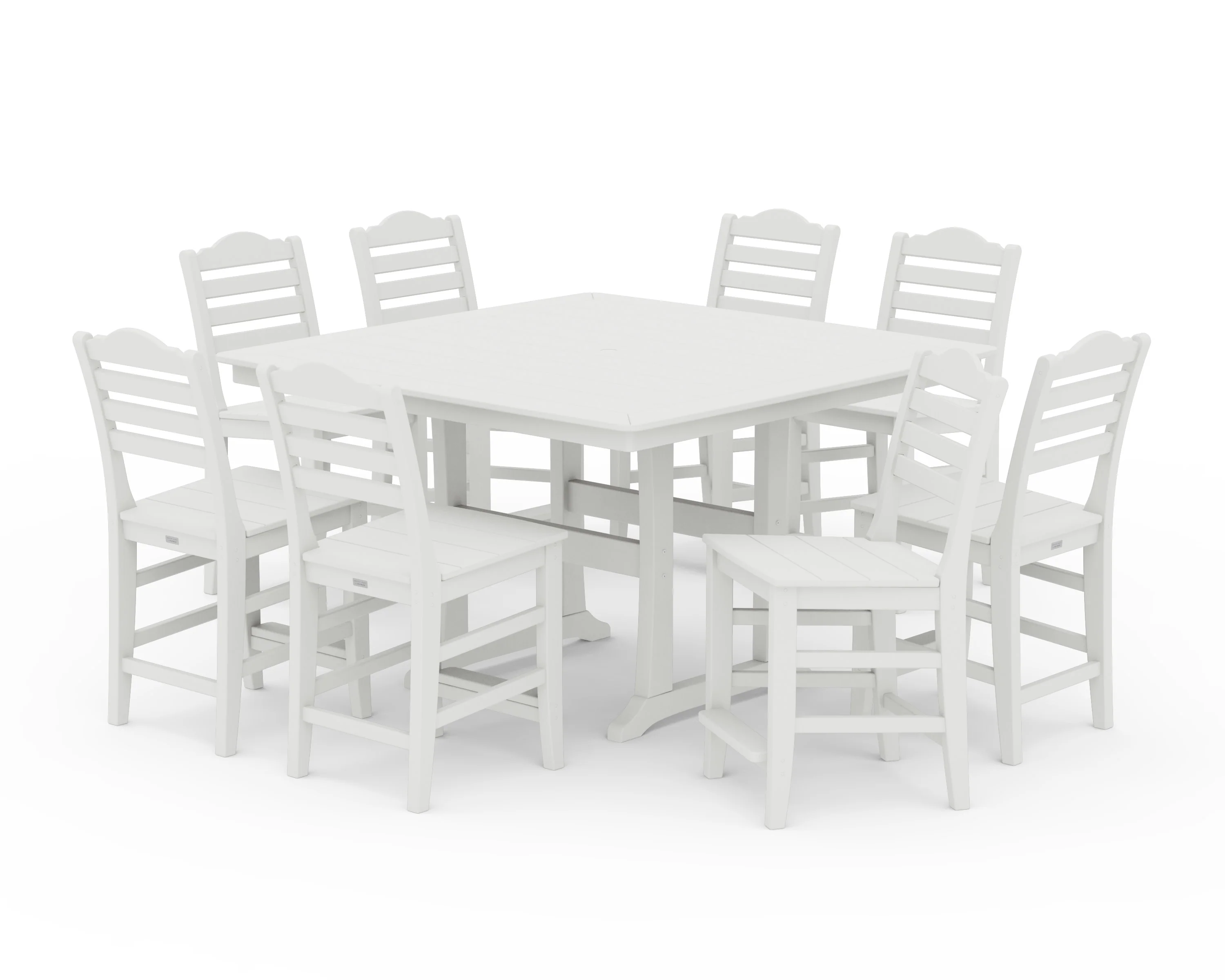 Savannah Side Chair 9-Piece Square Counter Set with Trestle Legs - Image 10