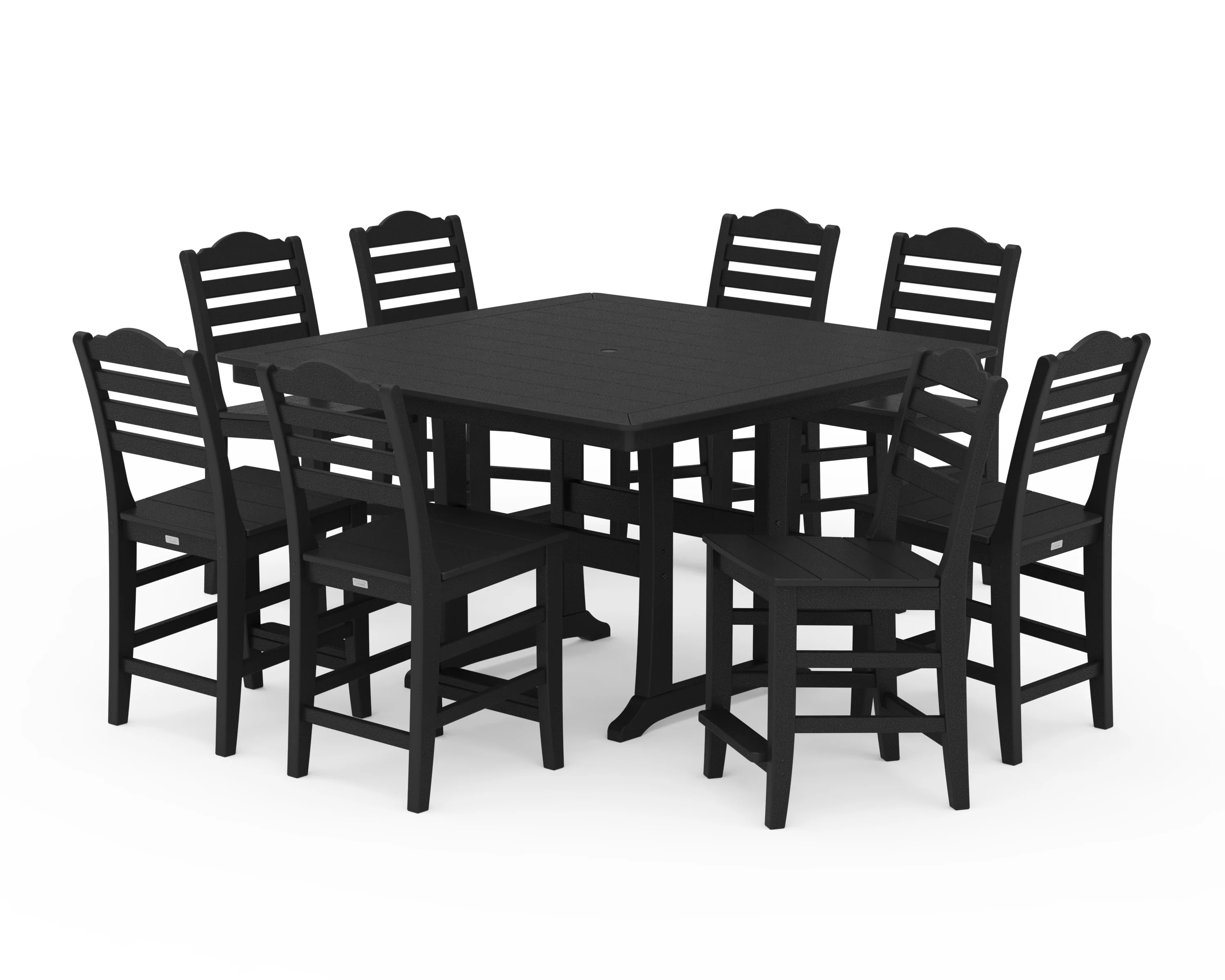 Savannah Side Chair 9-Piece Square Counter Set with Trestle Legs - Image 2