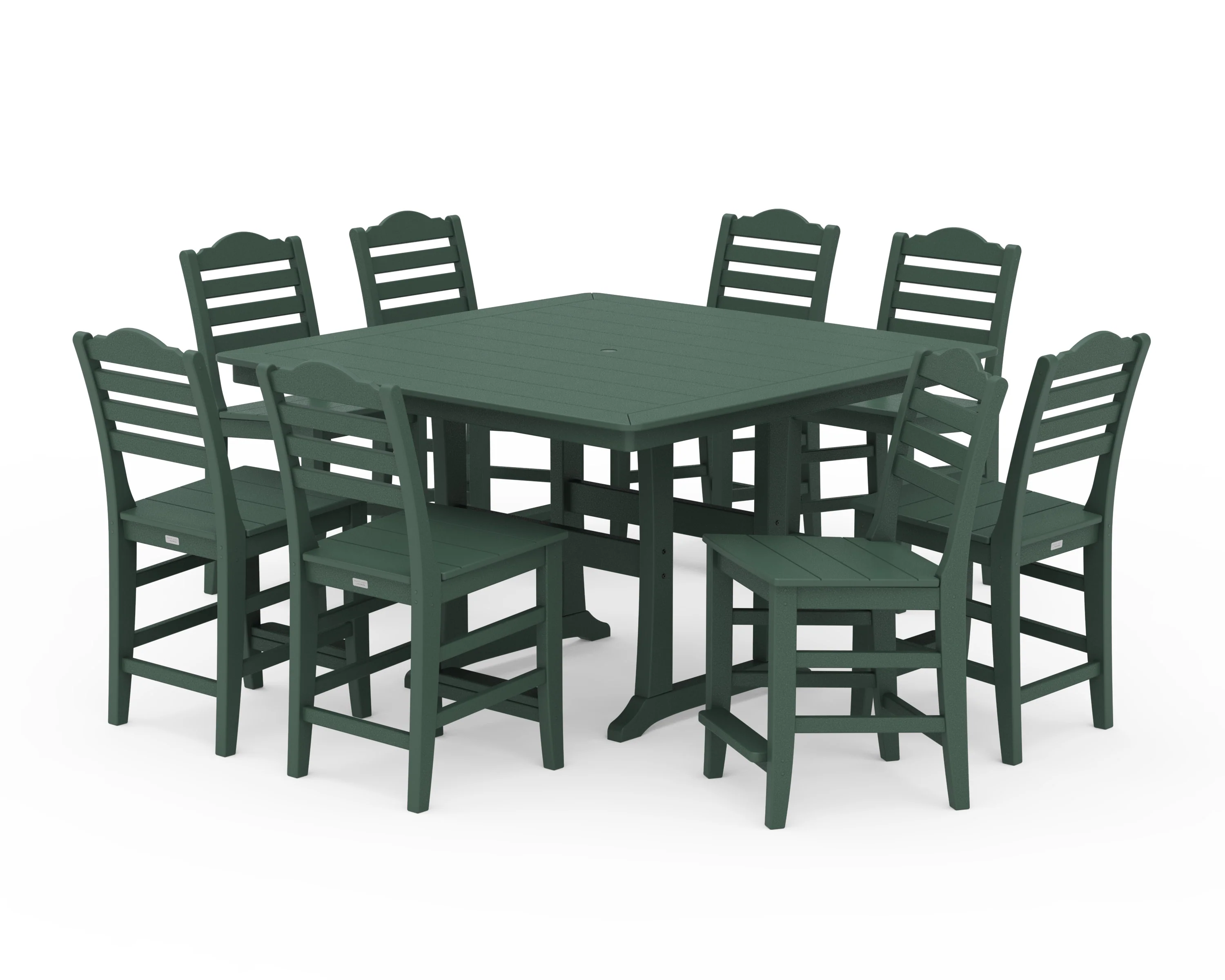 Savannah Side Chair 9-Piece Square Counter Set with Trestle Legs - Image 3