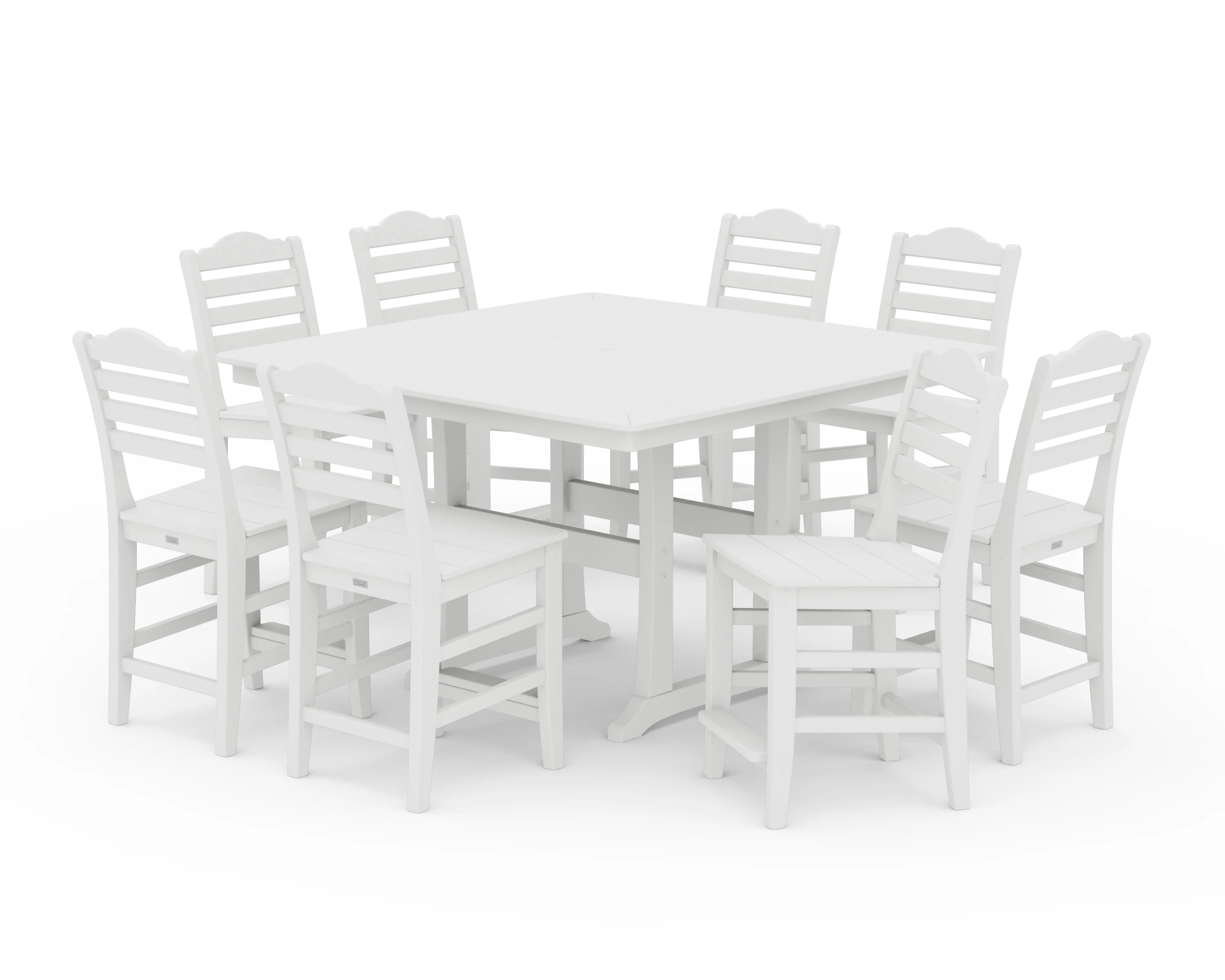 Savannah Side Chair 9-Piece Square Counter Set with Trestle Legs - Image 7