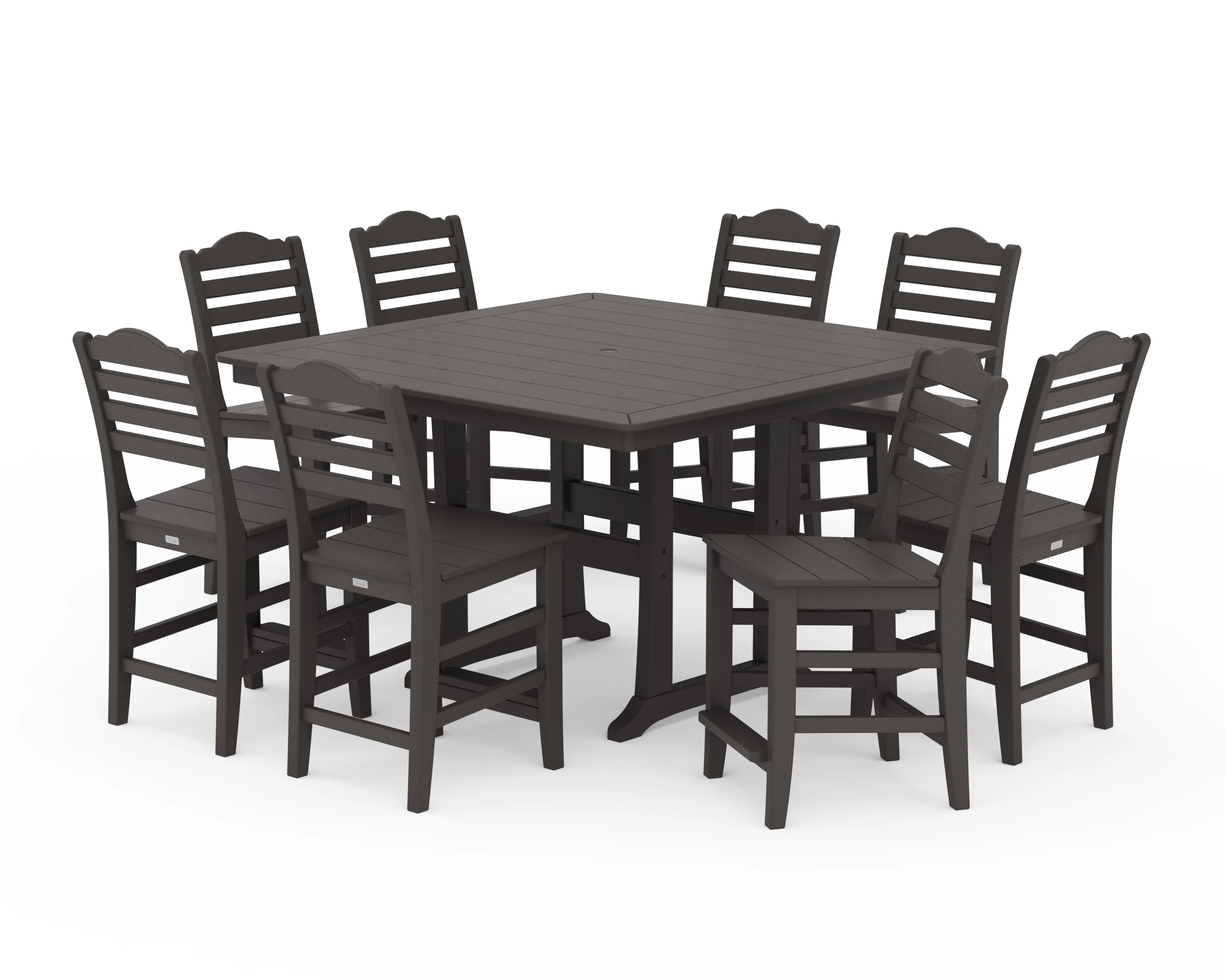 Savannah Side Chair 9-Piece Square Counter Set with Trestle Legs - Image 8