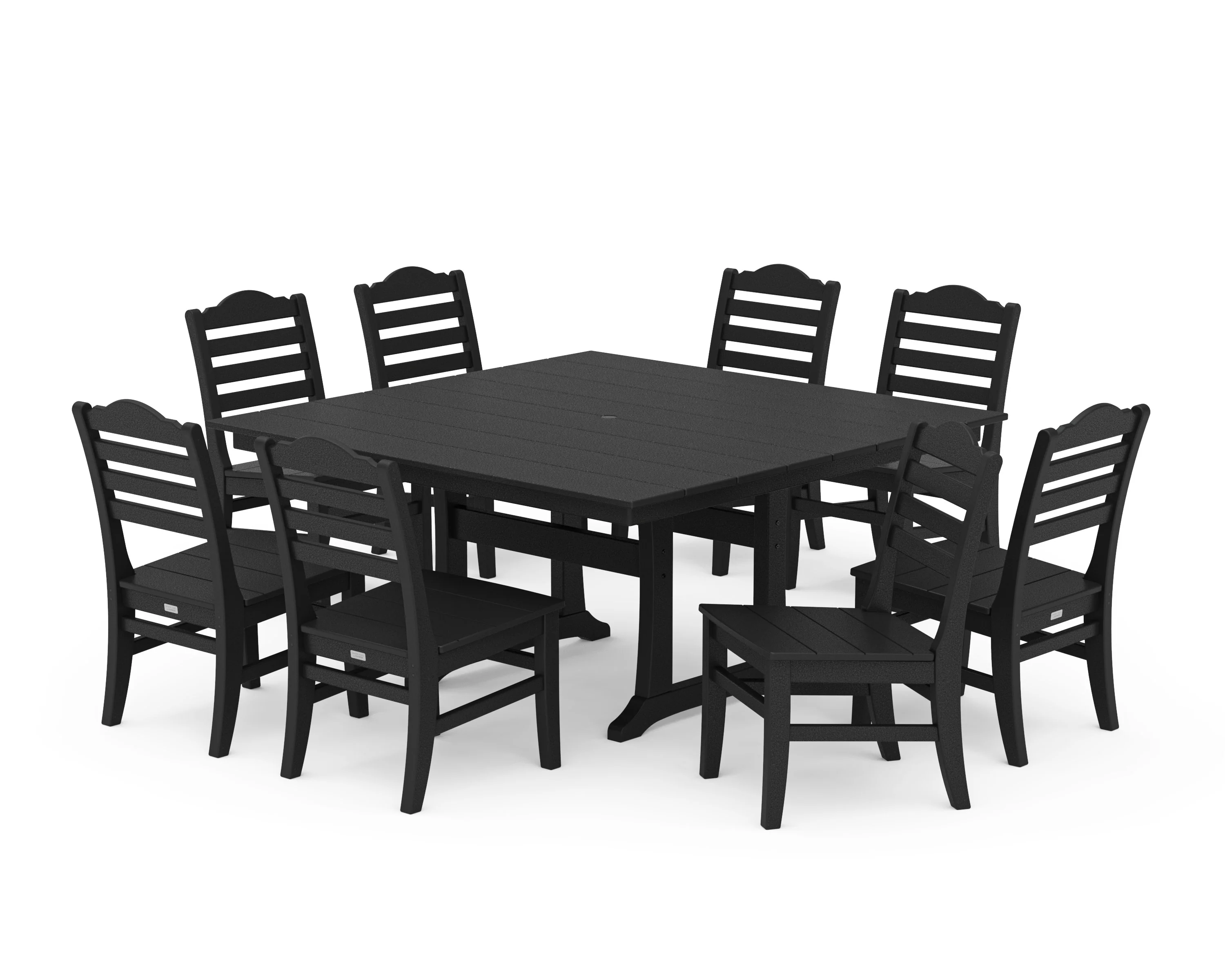 Savannah Side Chair 9-Piece Square Farmhouse Dining Set with Trestle Legs - Image 2