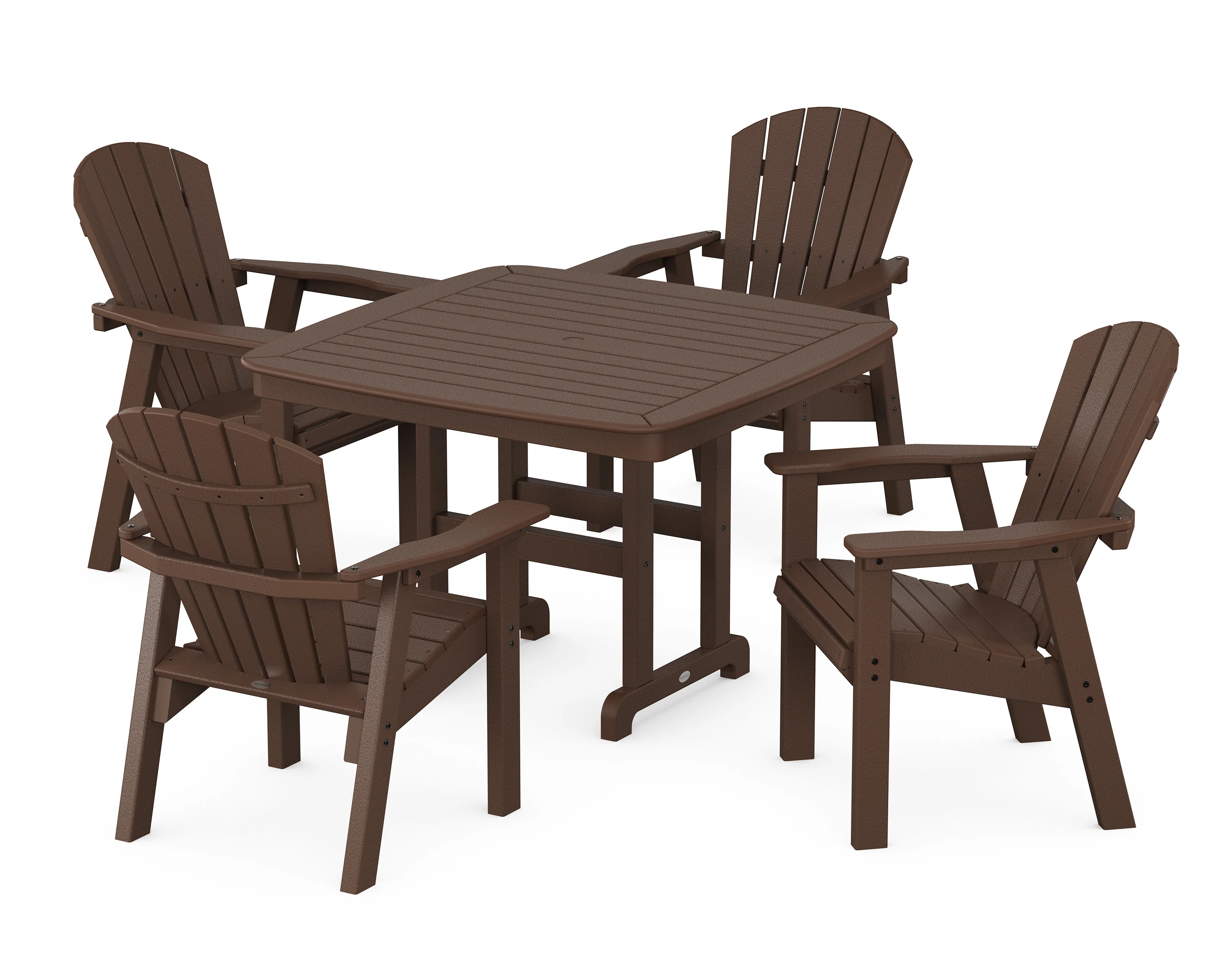 Seashell 5-Piece Dining Set with Trestle Legs - Image 4