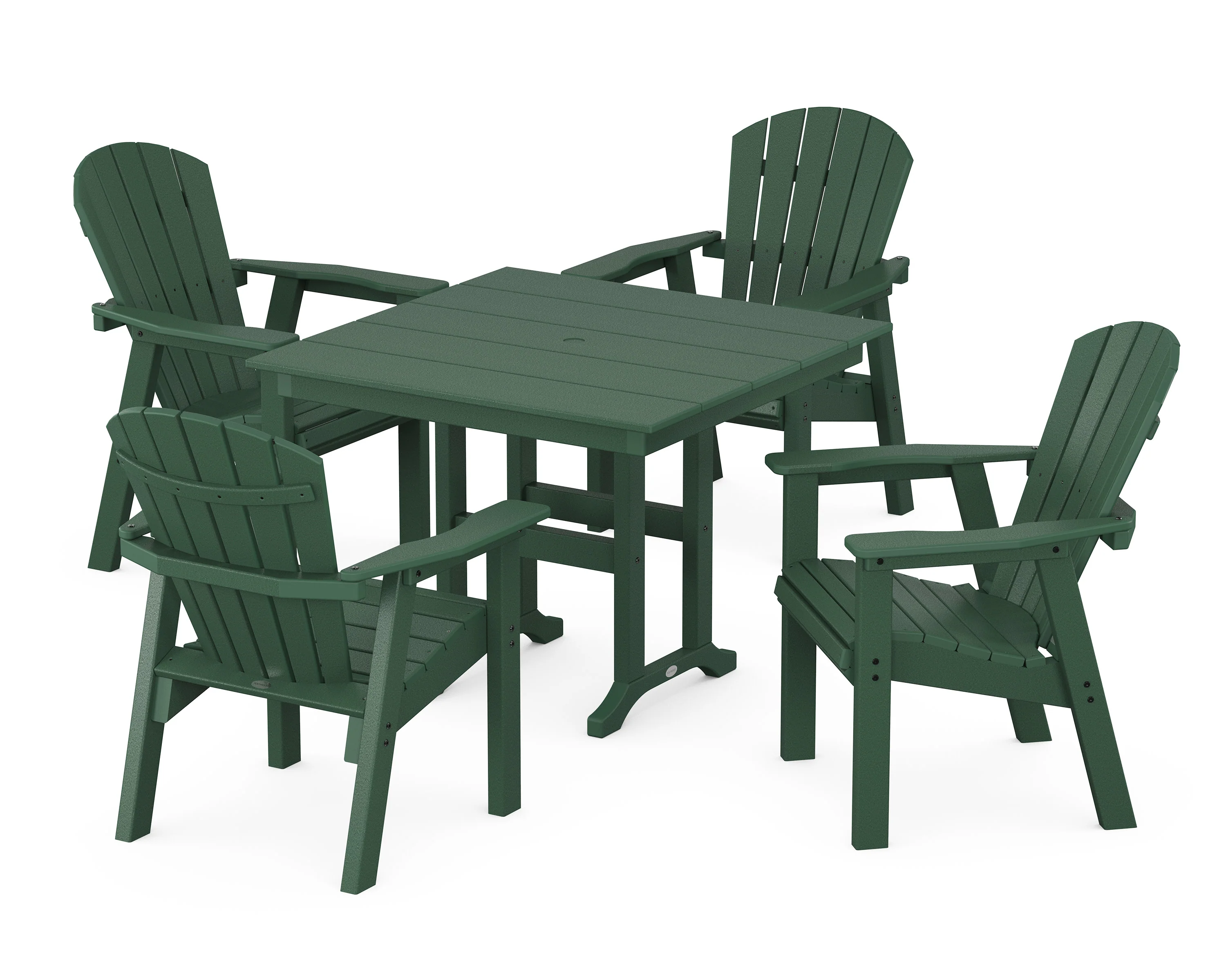 Seashell Chair 5-Piece Farmhouse Dining Set - Image 4