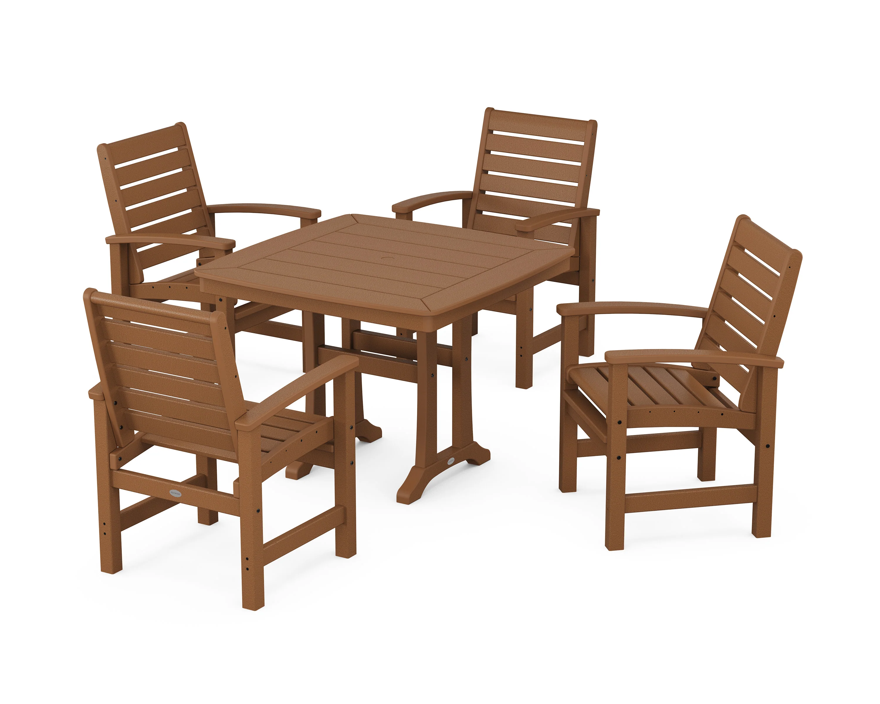 Signature 5-Piece Dining Set with Trestle Legs - Image 4