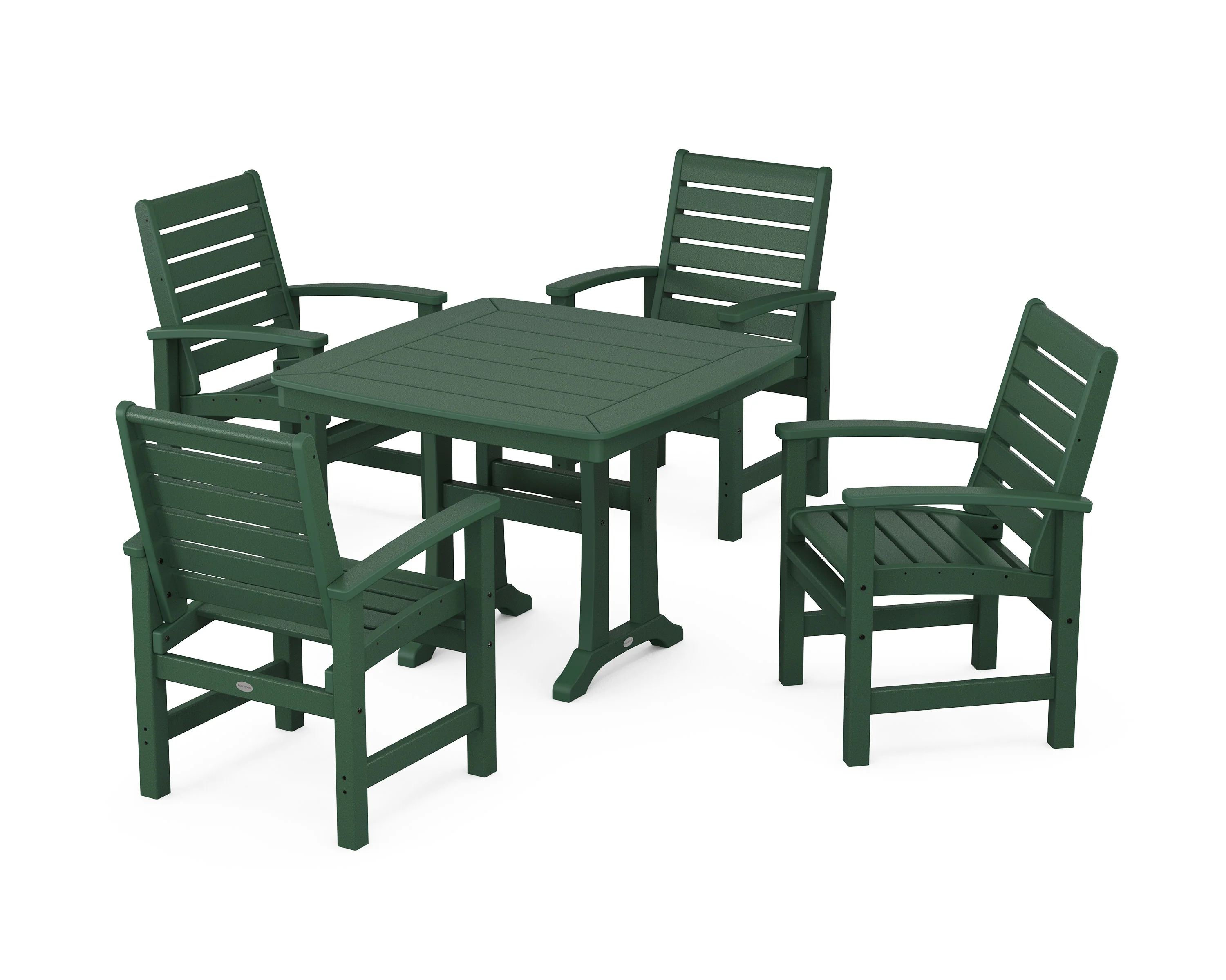 Signature 5-Piece Dining Set with Trestle Legs - Image 5