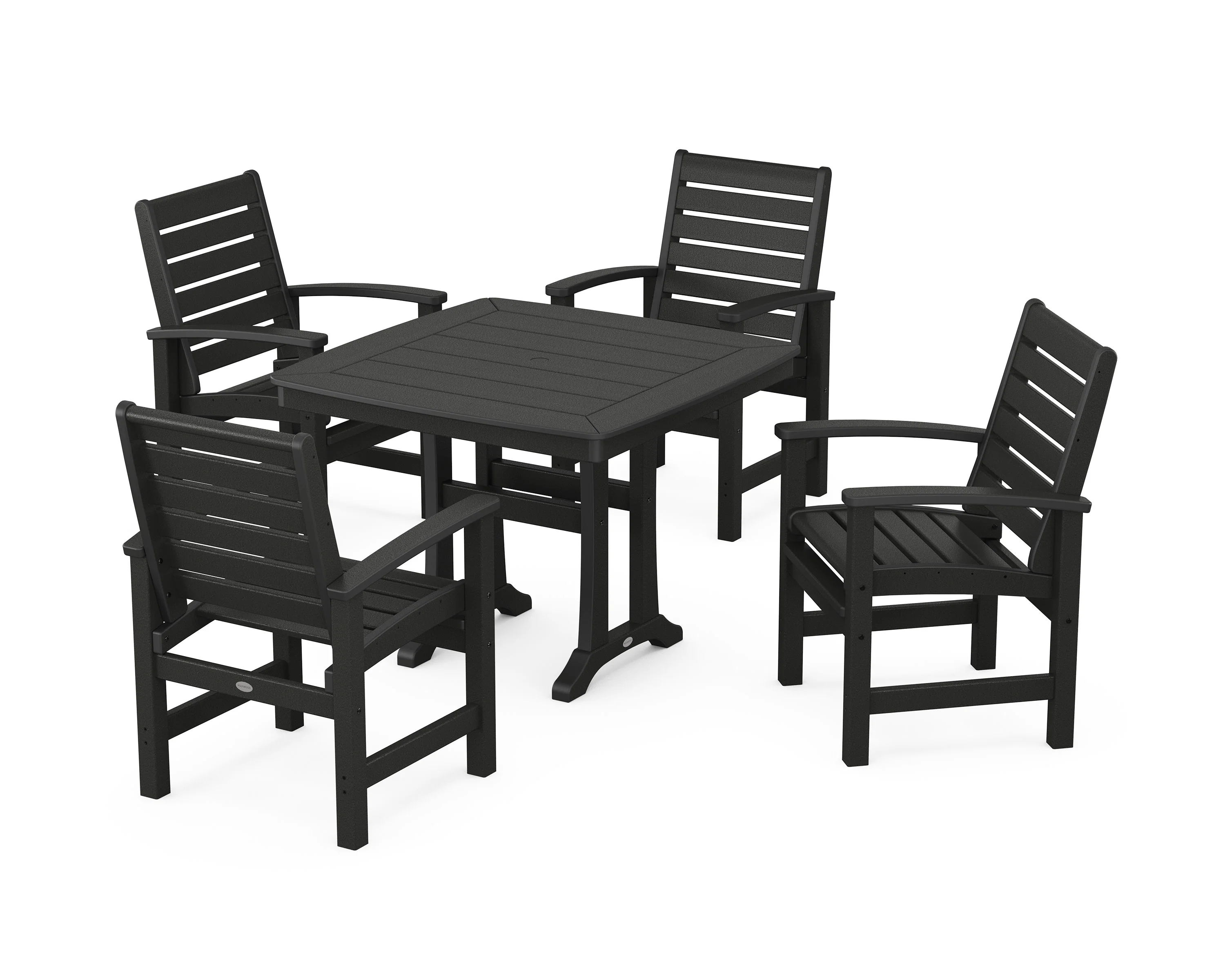 Signature 5-Piece Dining Set with Trestle Legs - Image 9