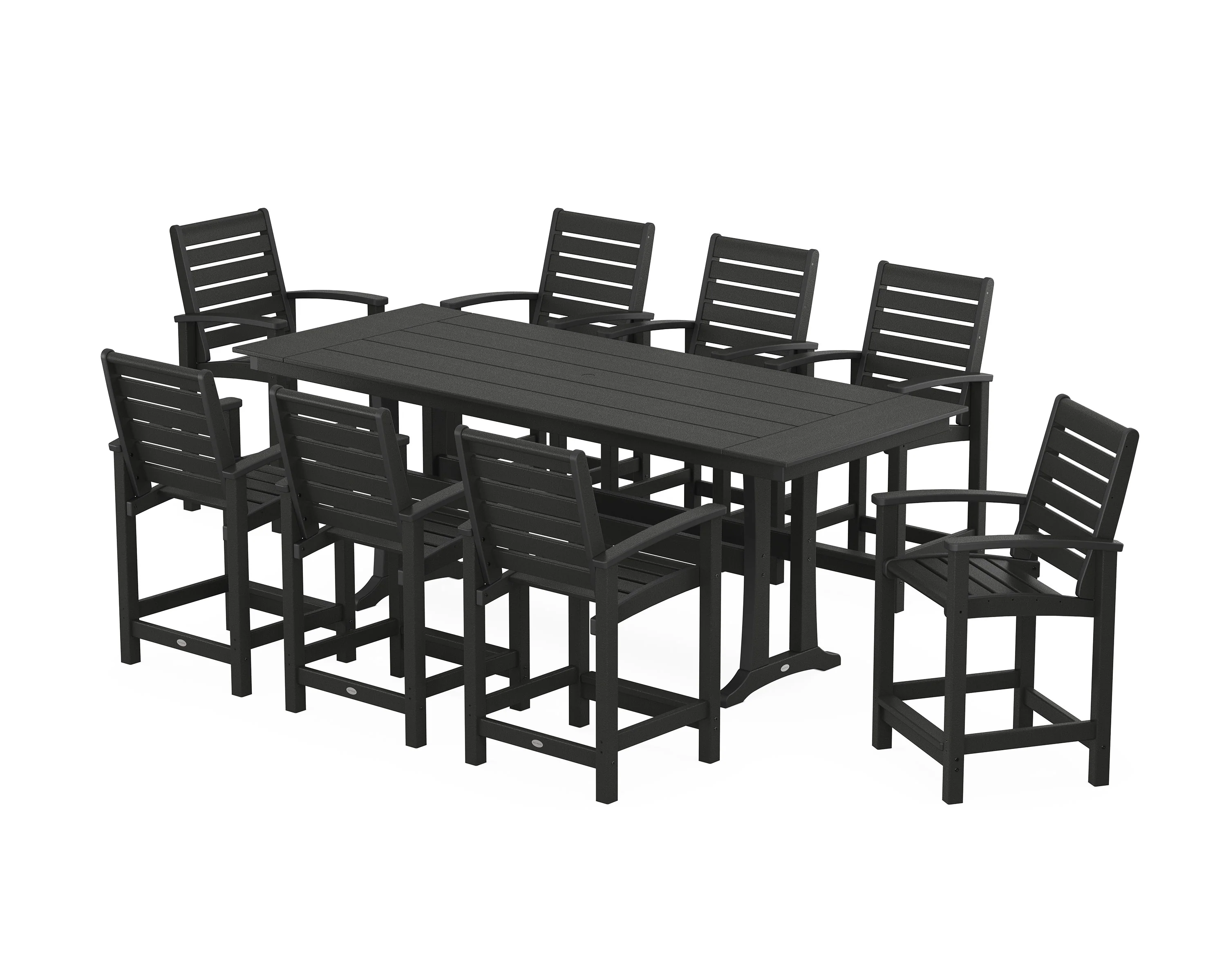 Signature 9-Piece Farmhouse Counter Set with Trestle Legs - Image 6