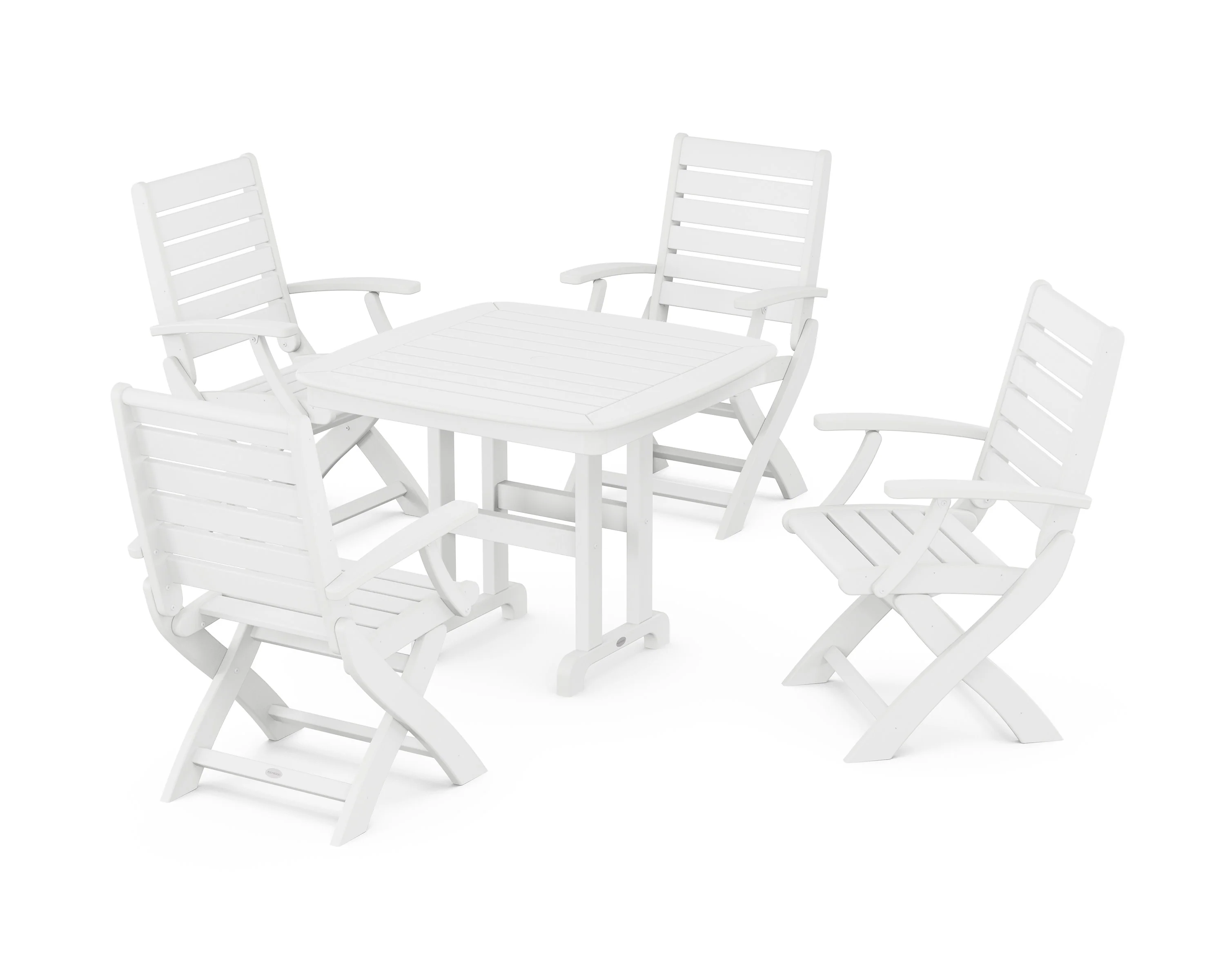 Signature Folding Chair 5-Piece Dining Set - Image 9