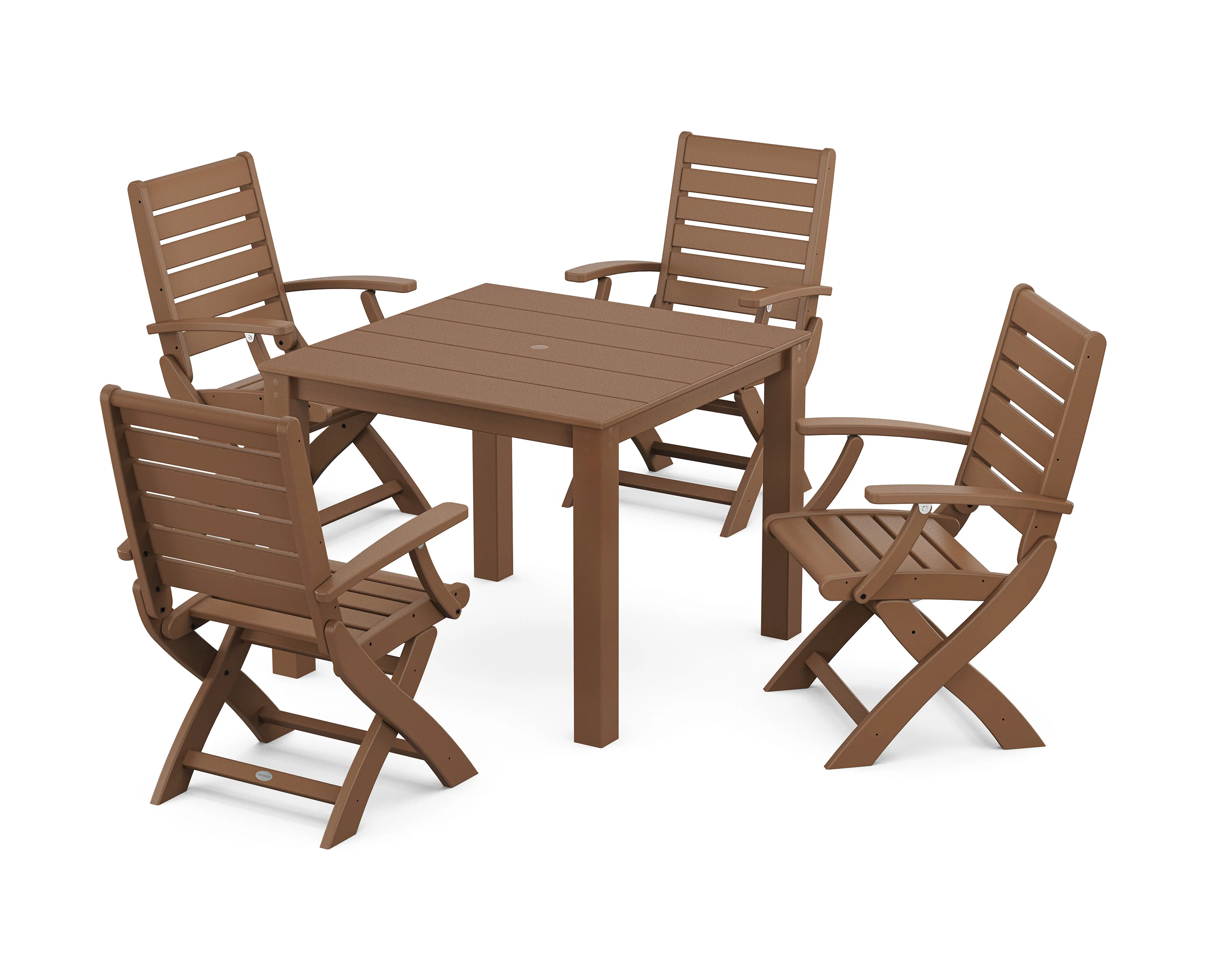 Signature Folding Chair 5-Piece Parsons Dining Set - Image 8