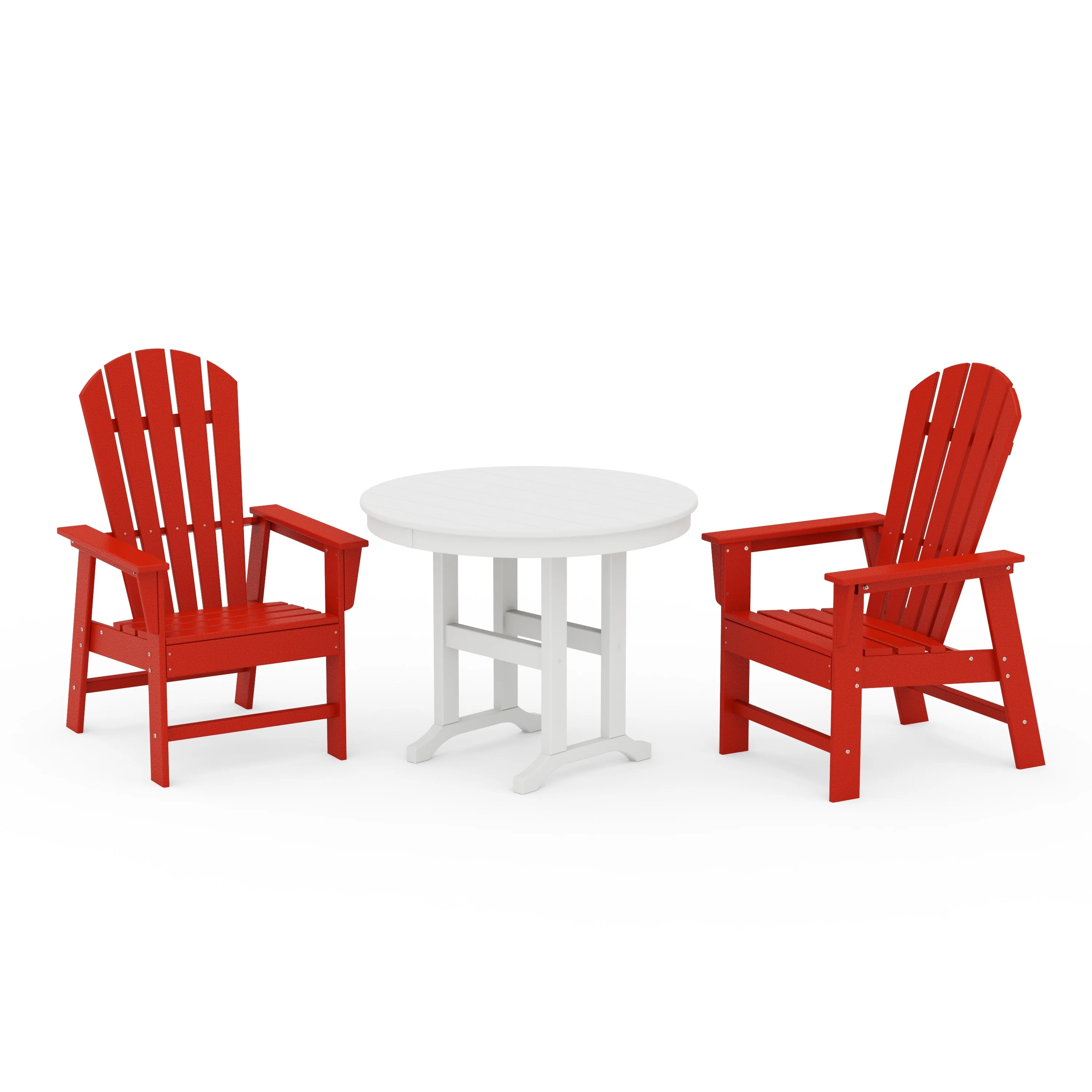 South Beach 3-Piece Round Farmhouse Dining Set - Image 4