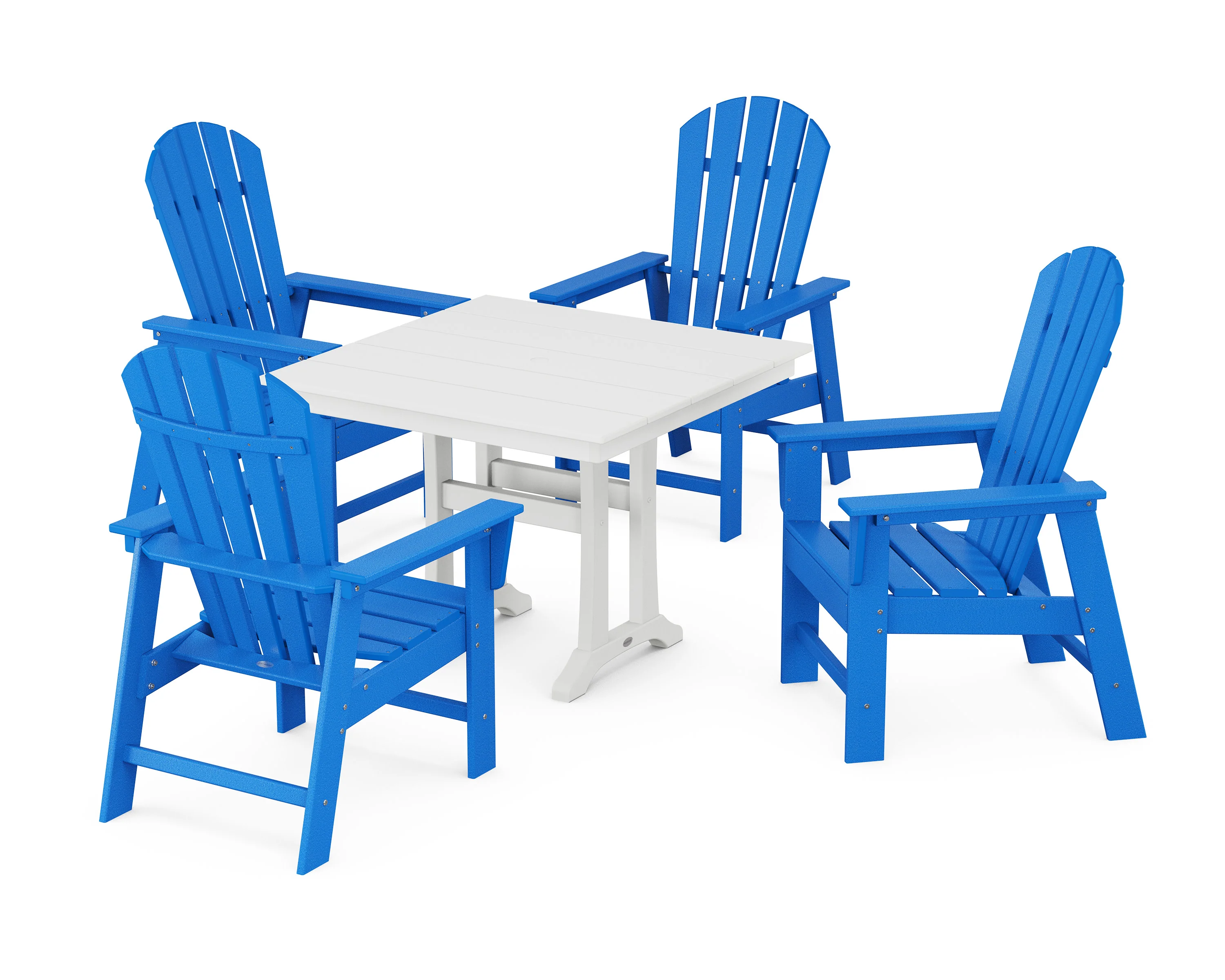 South Beach 5-Piece Farmhouse Dining Set With Trestle Legs - Image 8