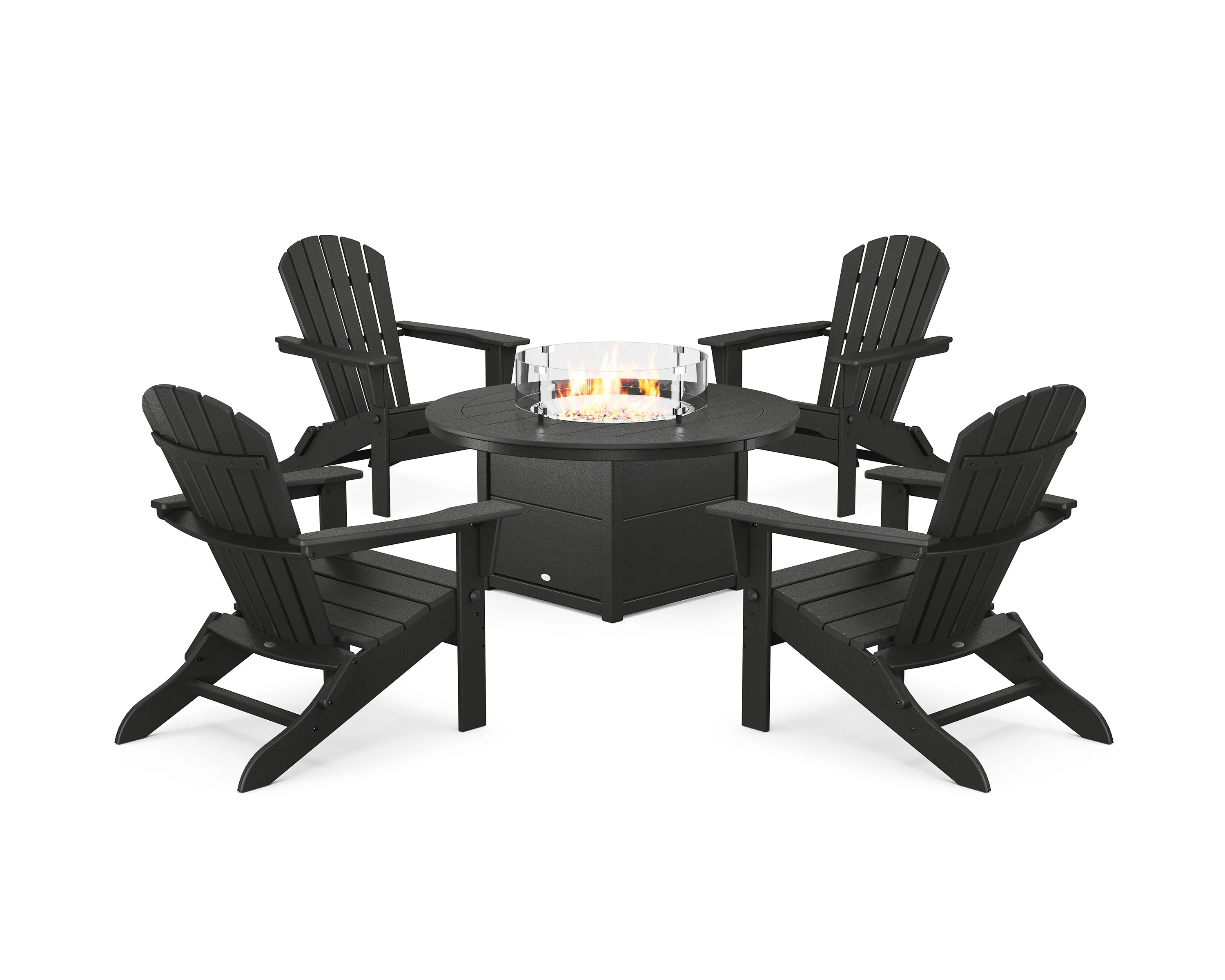 South Beach 5-Piece Folding Adirondack Fire Chat Set - Image 2