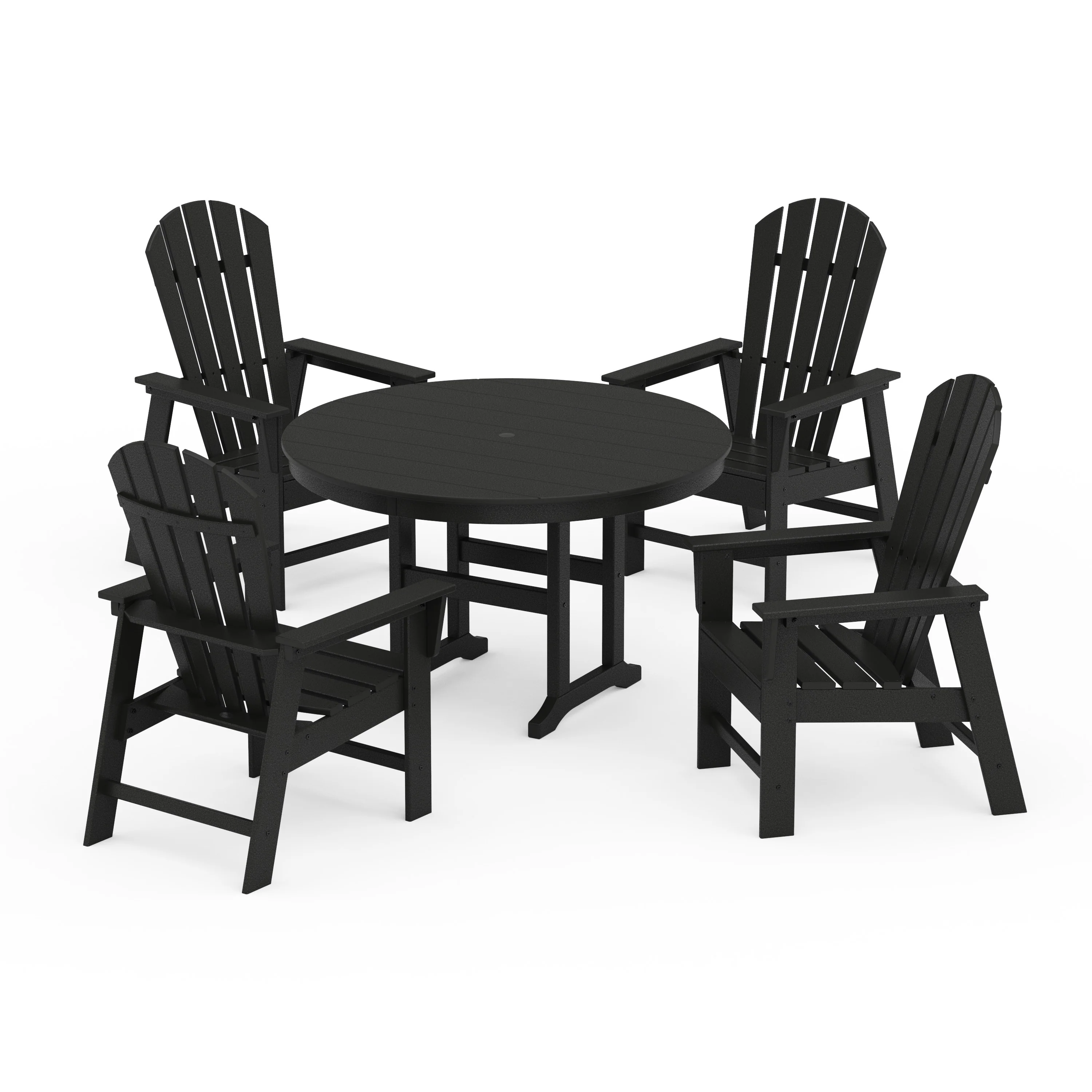South Beach 5-Piece Round Farmhouse Dining Set - Image 10