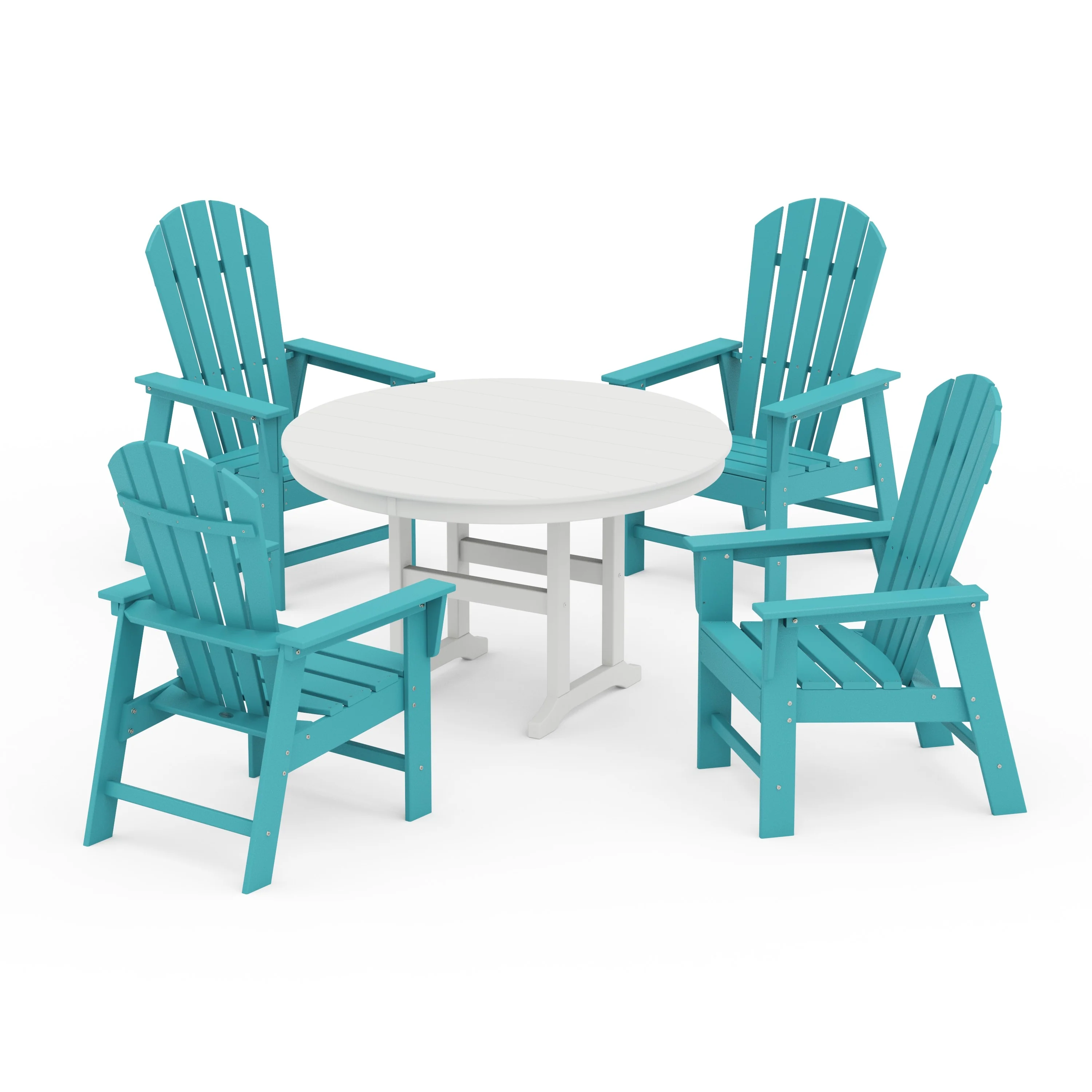 South Beach 5-Piece Round Farmhouse Dining Set - Image 11