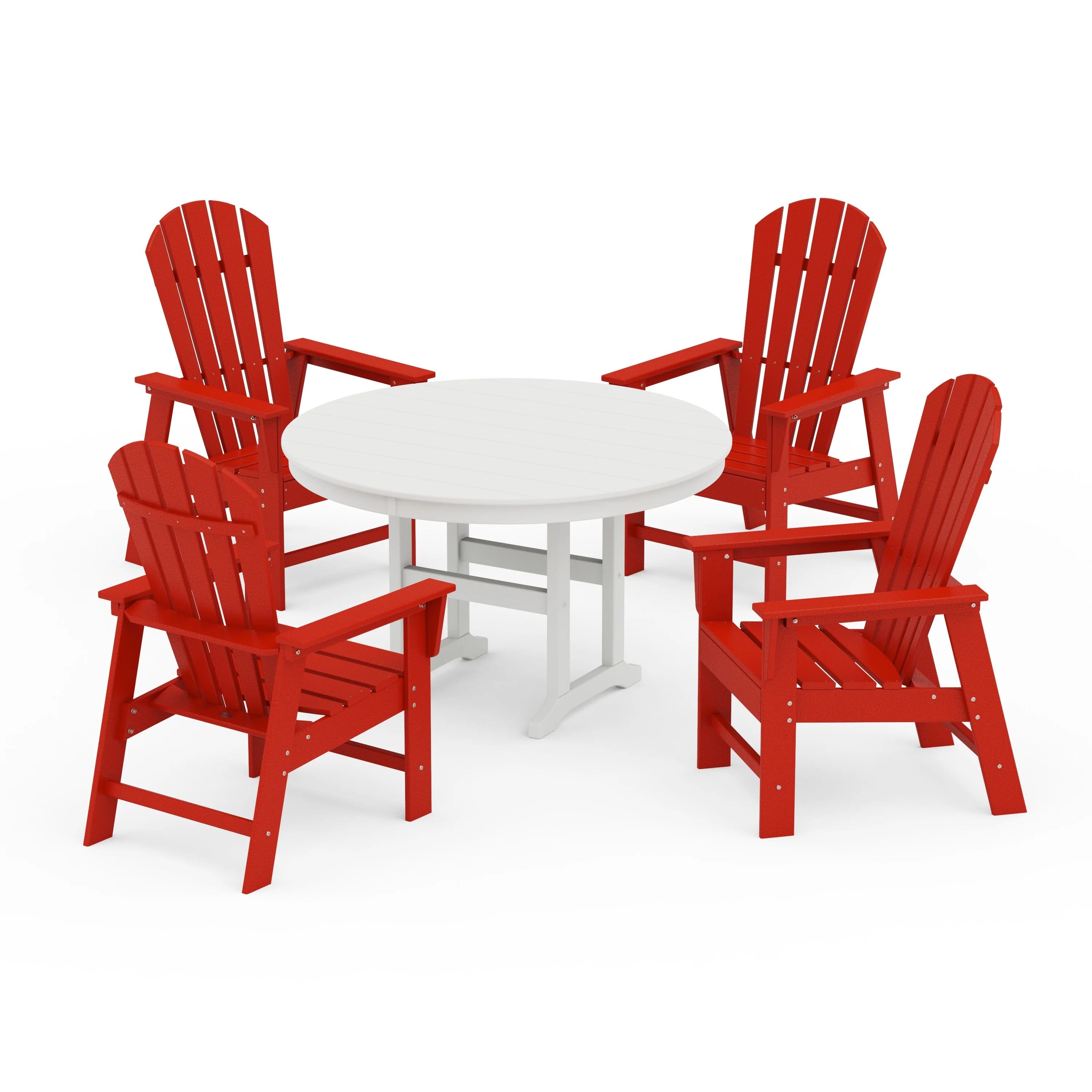 South Beach 5-Piece Round Farmhouse Dining Set - Image 12