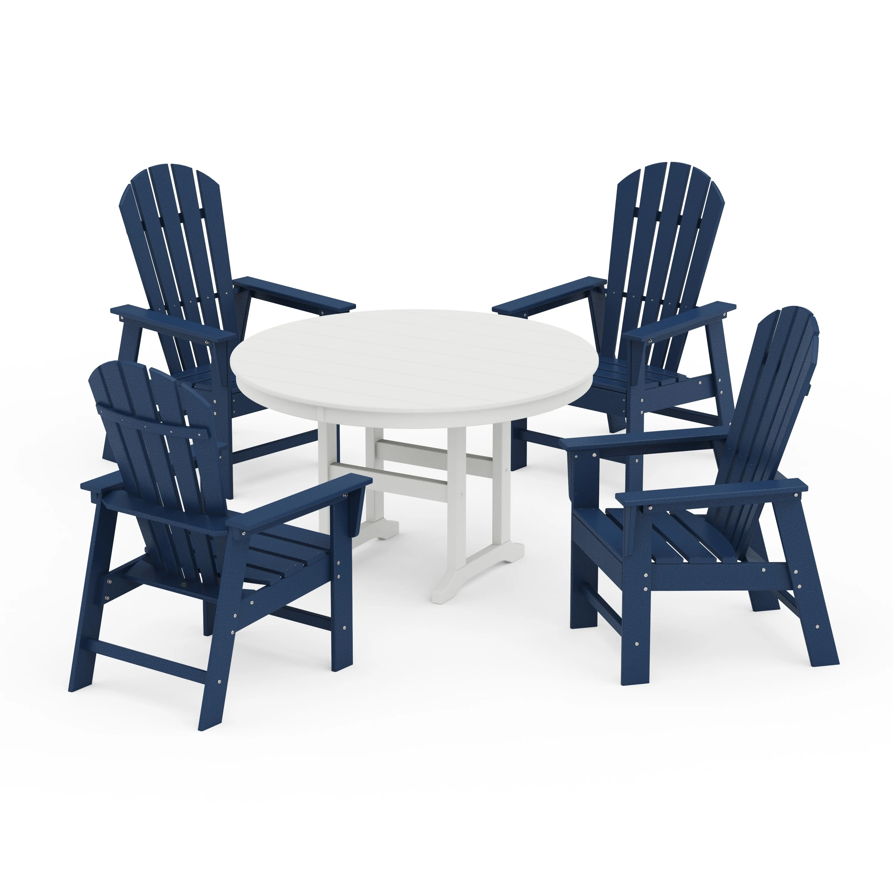 South Beach 5-Piece Round Farmhouse Dining Set - Image 6